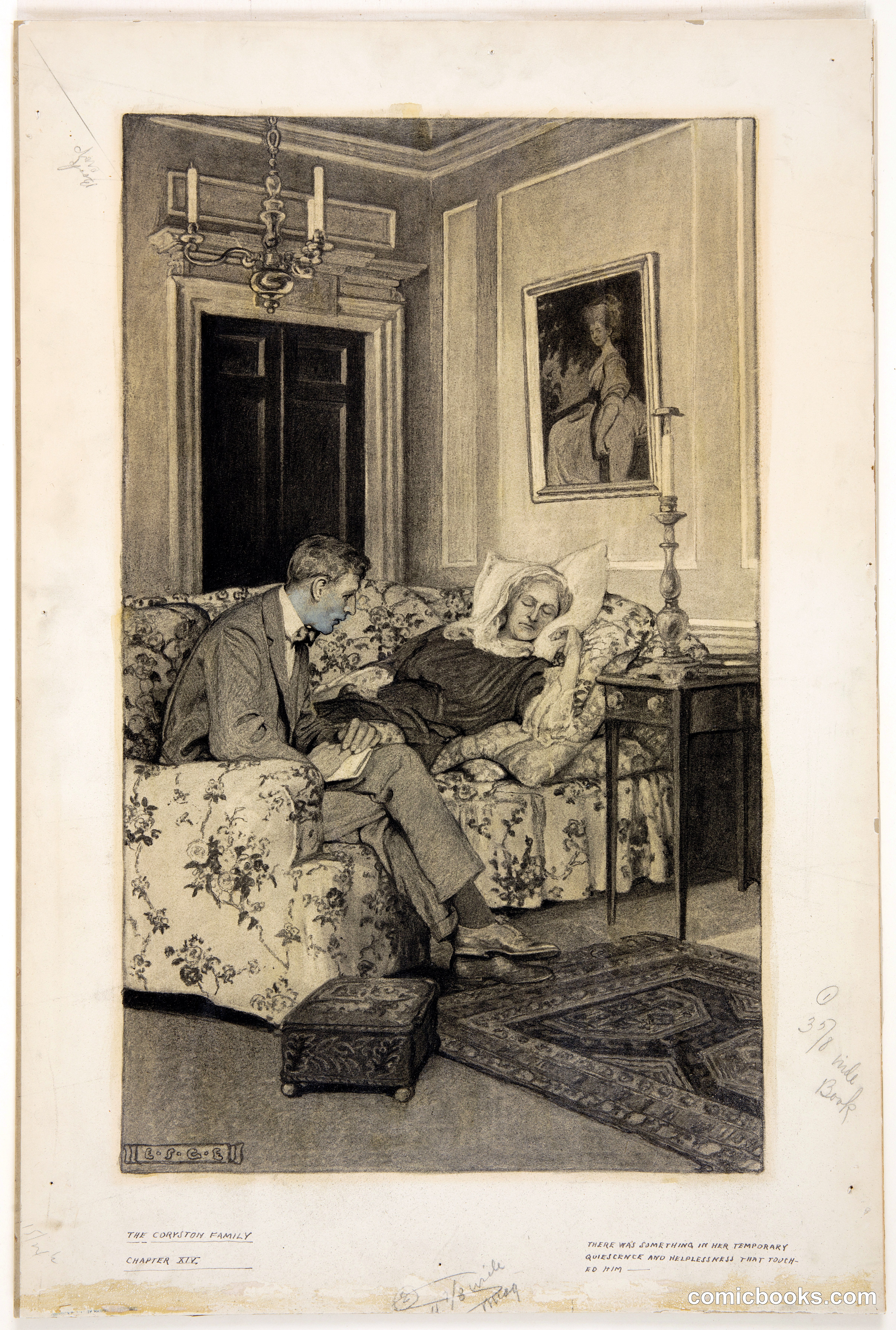 He Sat Still, Studying His Mother's Strong, Lined Face