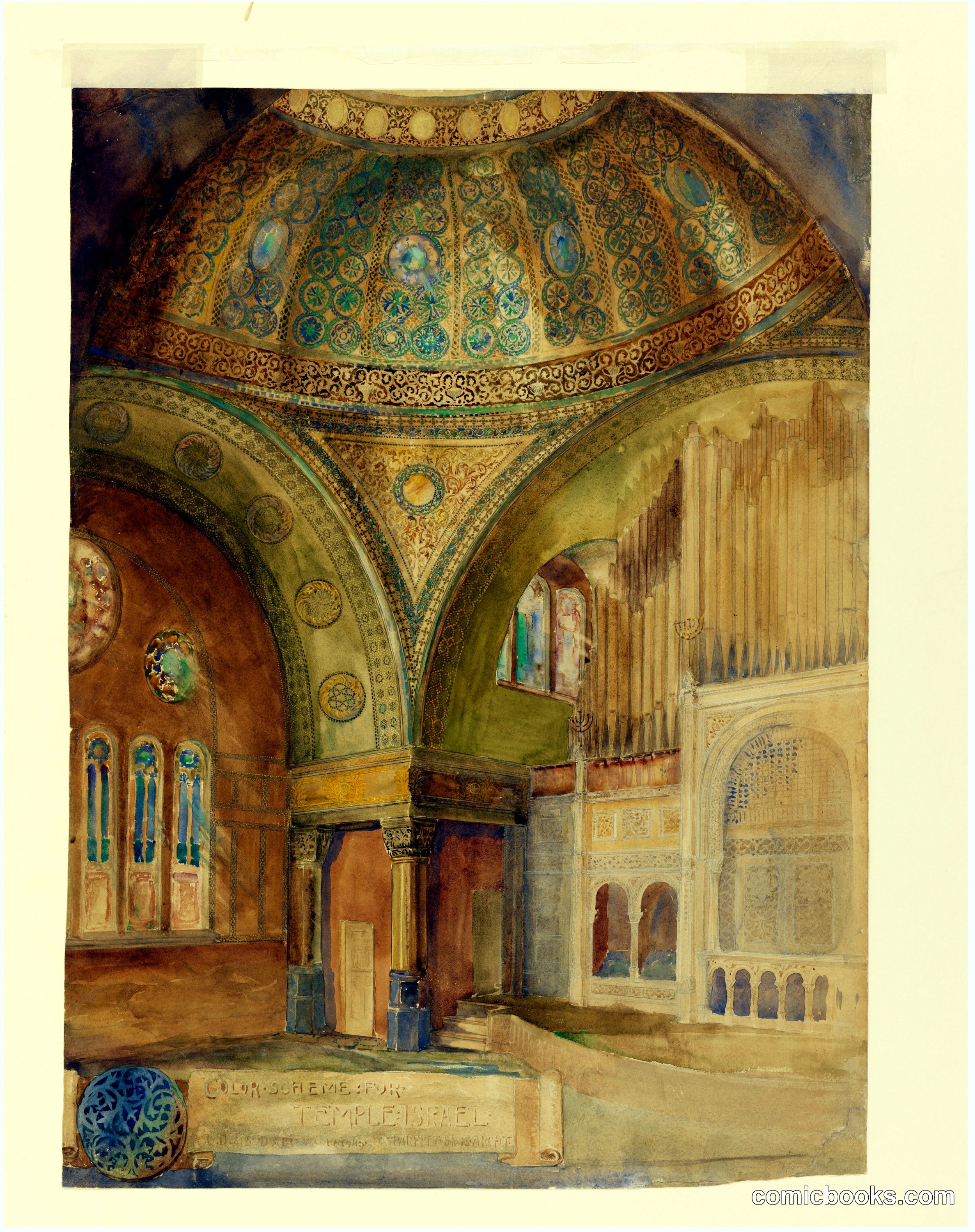 Color Scheme for Temple Israel, Brooklyn, NY
