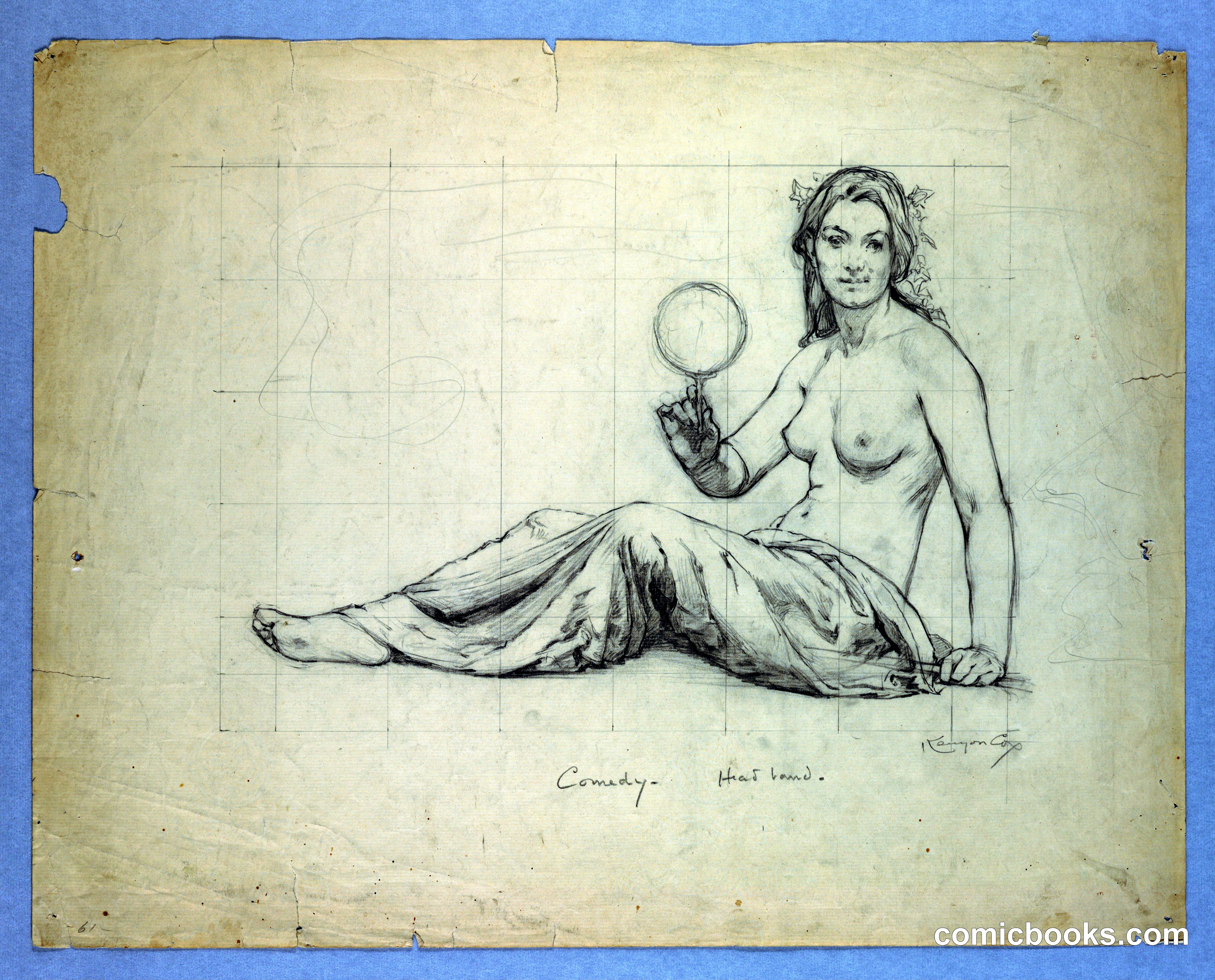 Nude Study of 'Comedy' for Headband