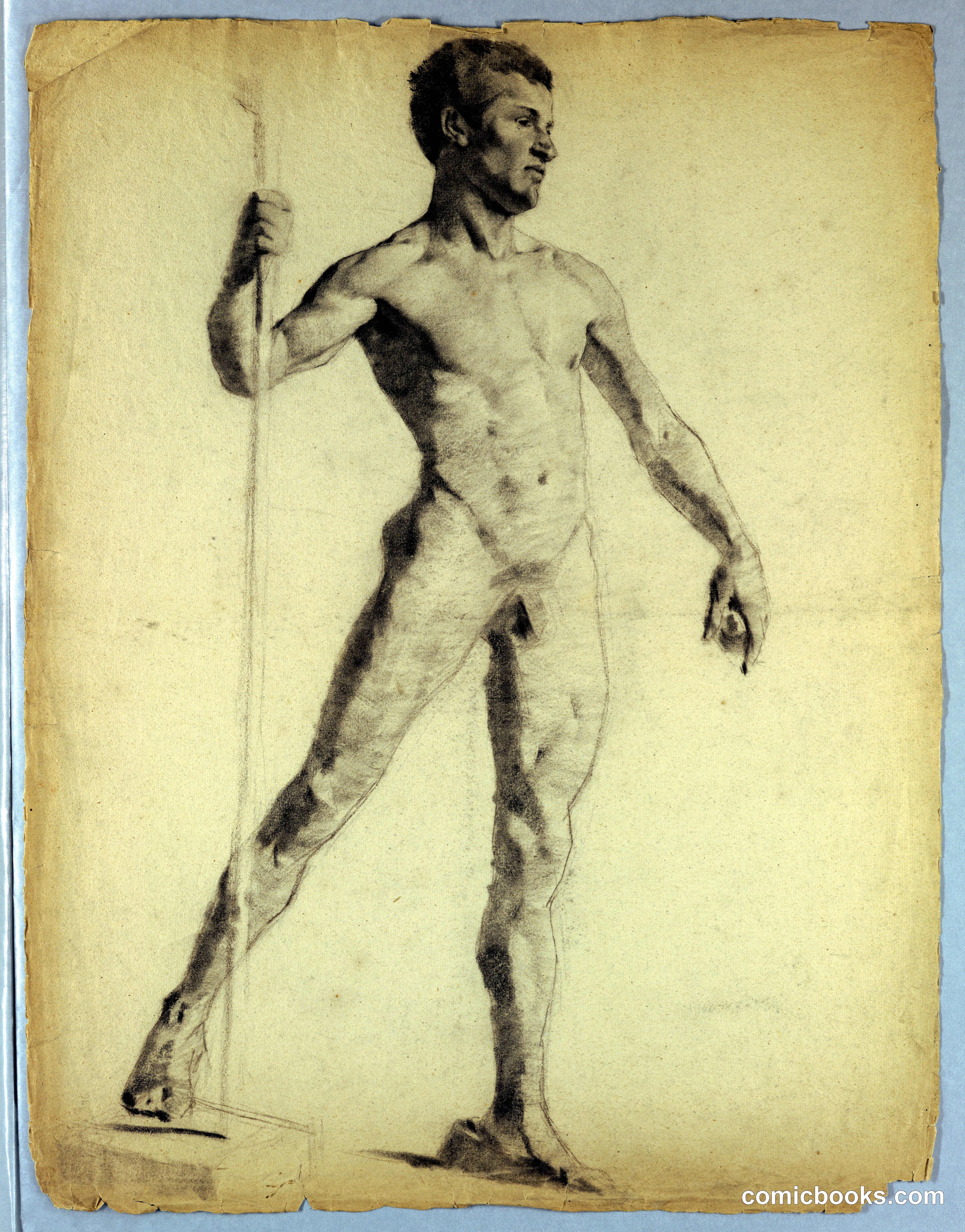 Nude Study of Man Walking