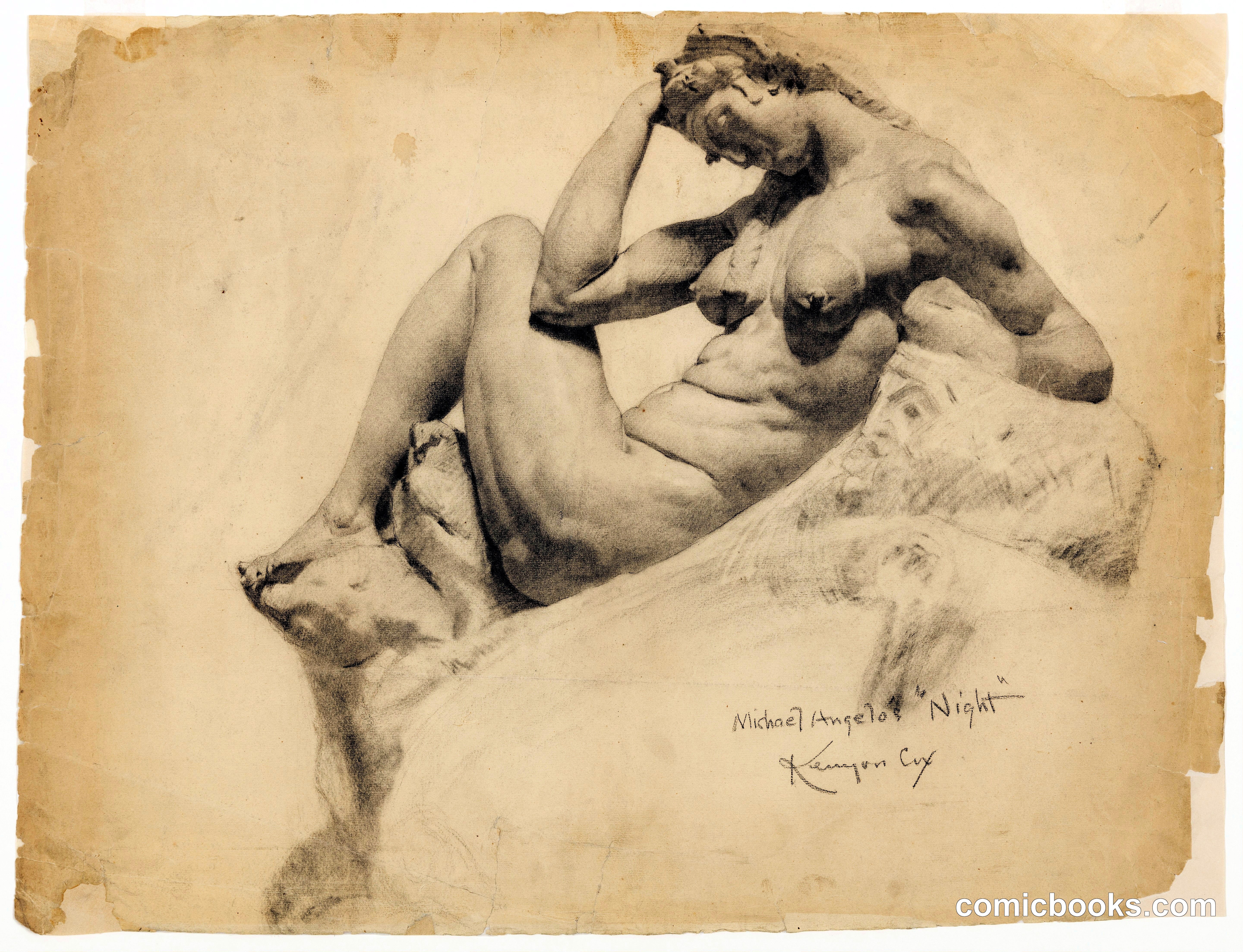 Study of Michelangelo's 'Night'