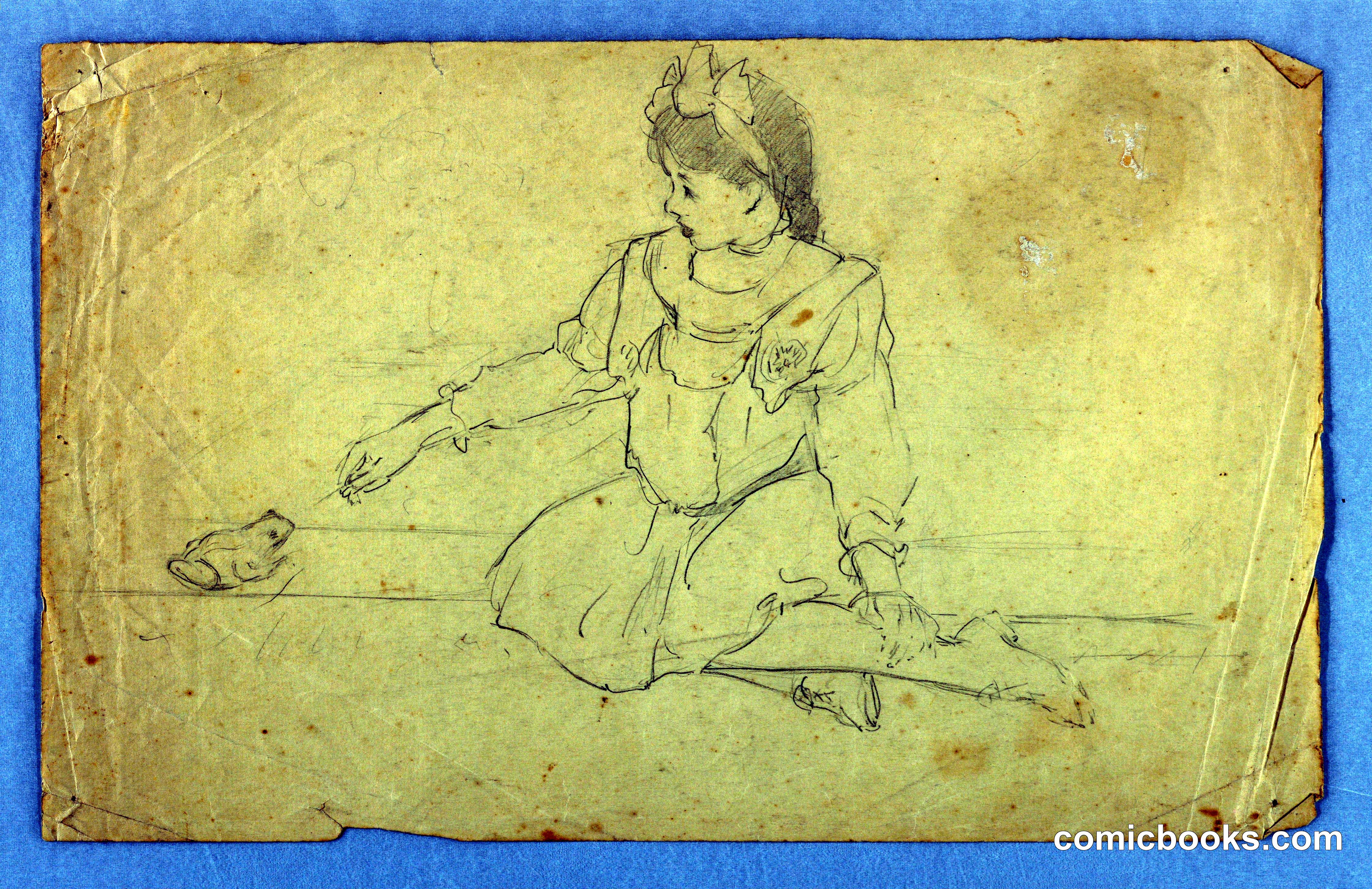 Sketch of a Girl with a Frog