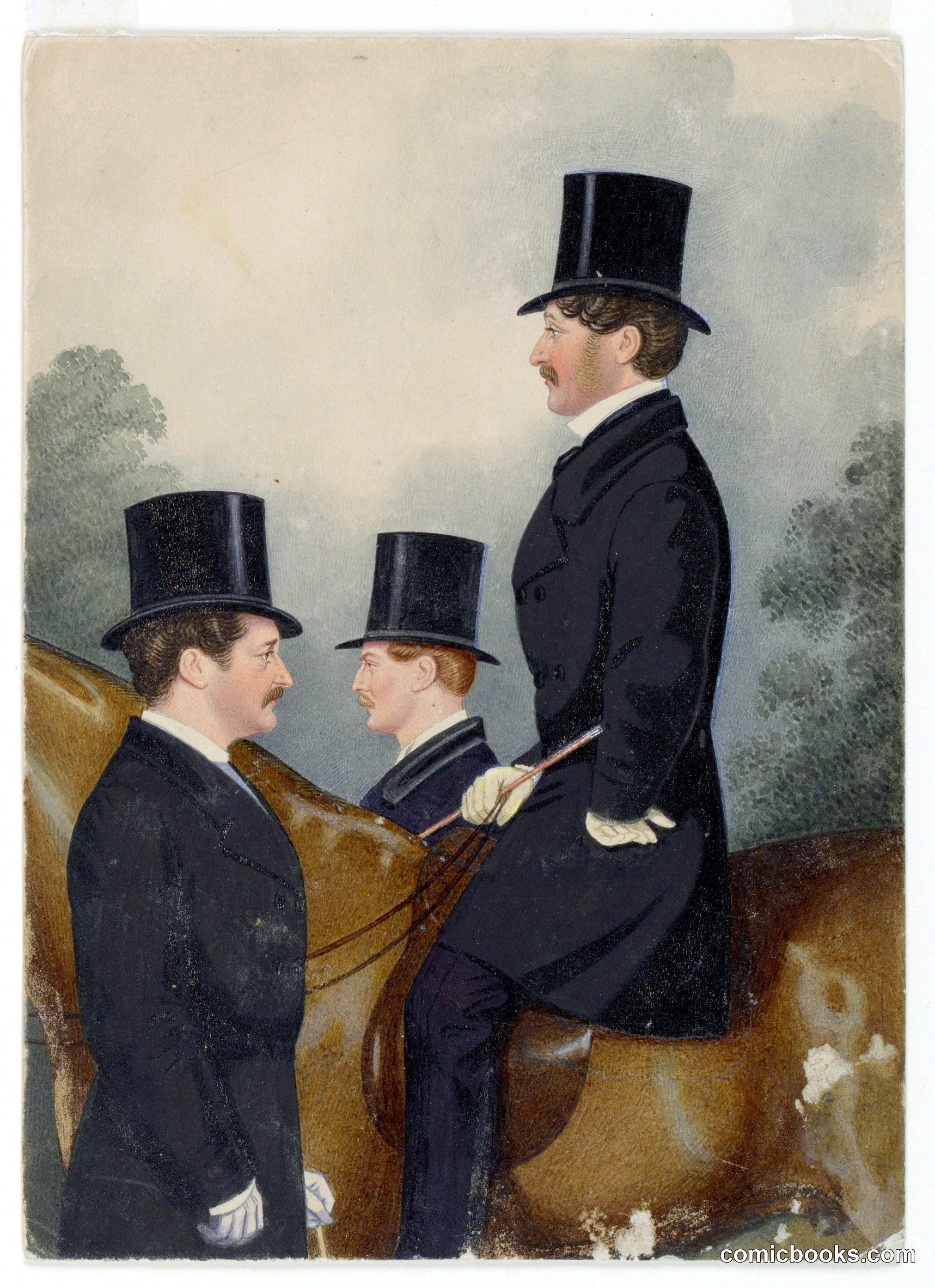 Portrait of Sir George Wombwell and His Brothers