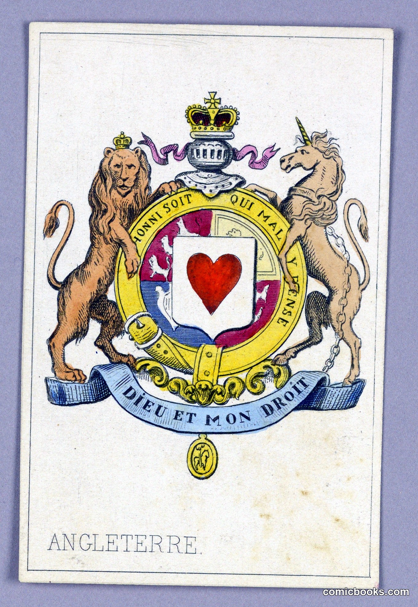 England, Ace of Hearts from Jeu Imperial Playing Cards