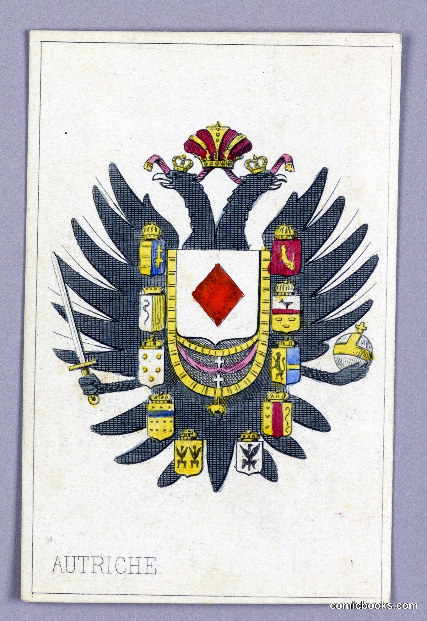 Austria, Ace of Diamonds from Jeu Imperial Playing Cards