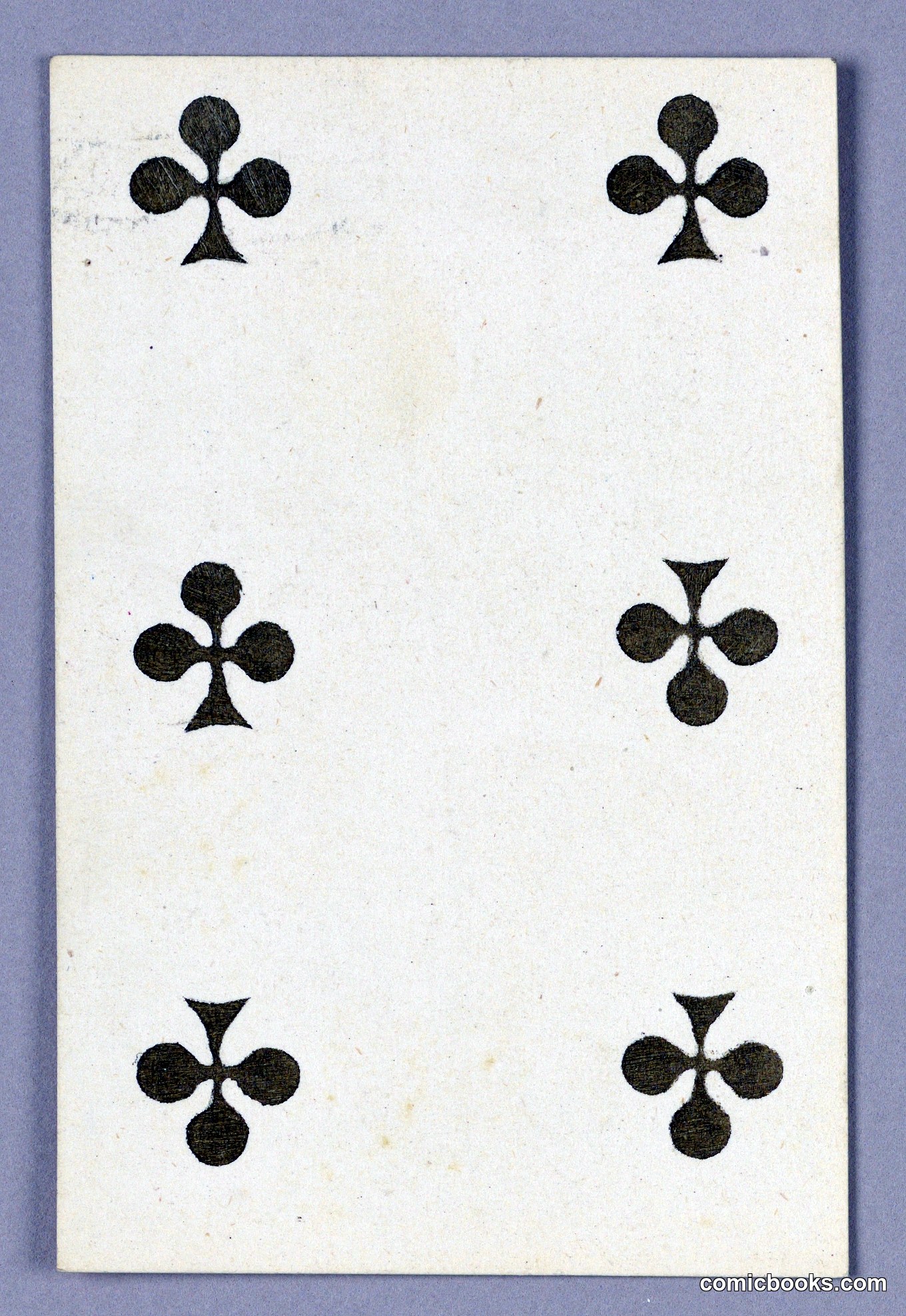 Six of Clubs from Jeu Imperial Playing Cards