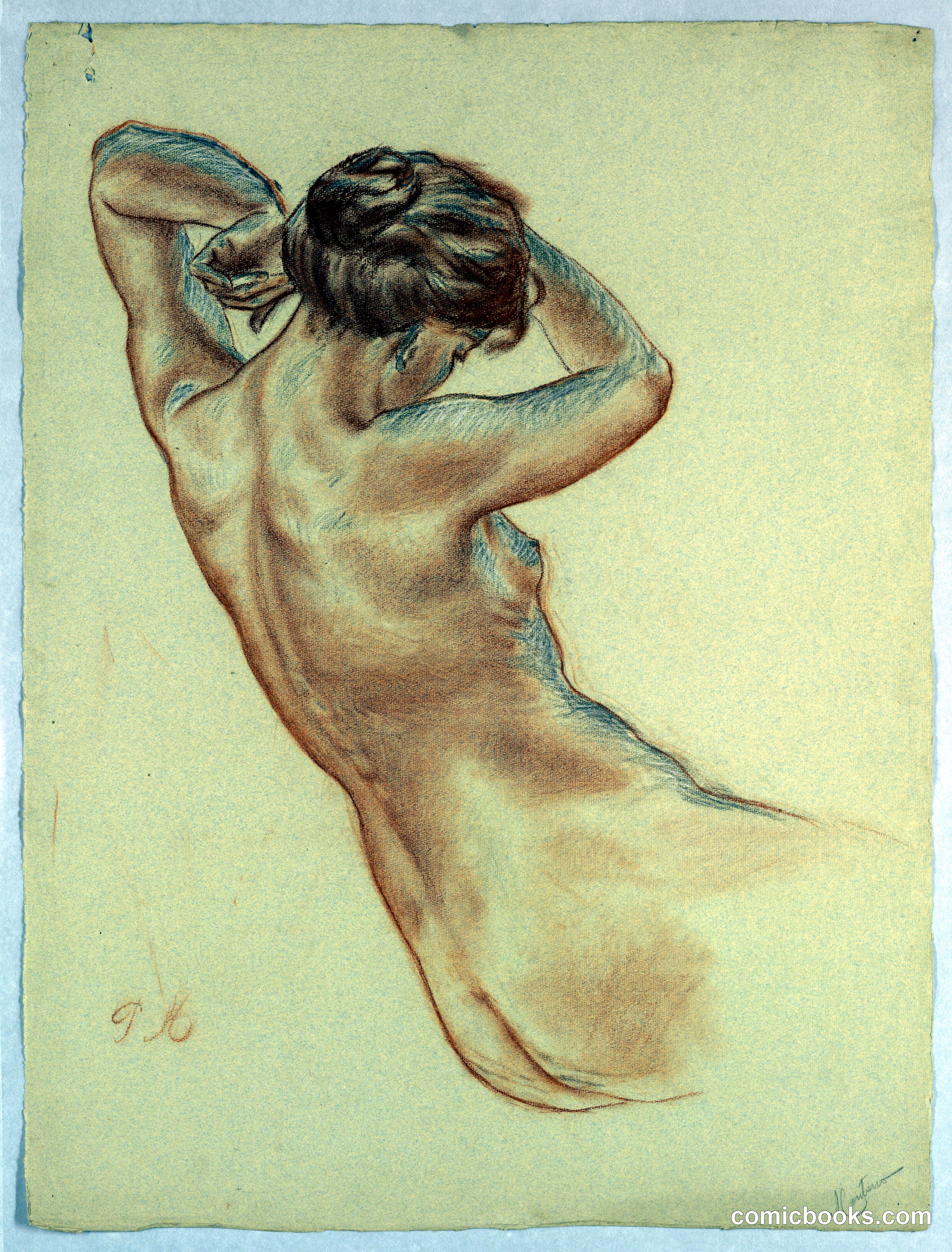 Half Figure of a Seated Nude Woman