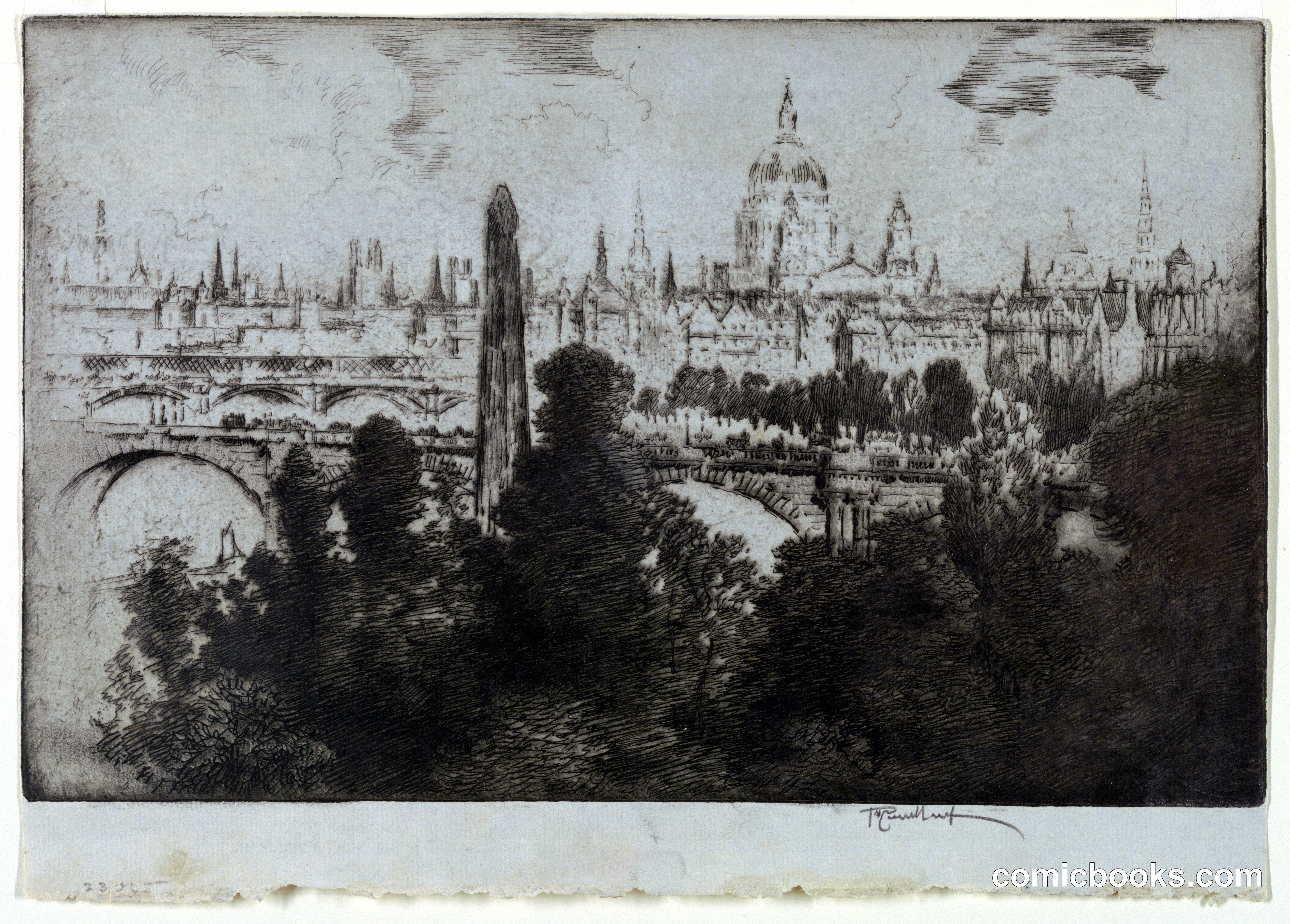 London over Embankment Gardens