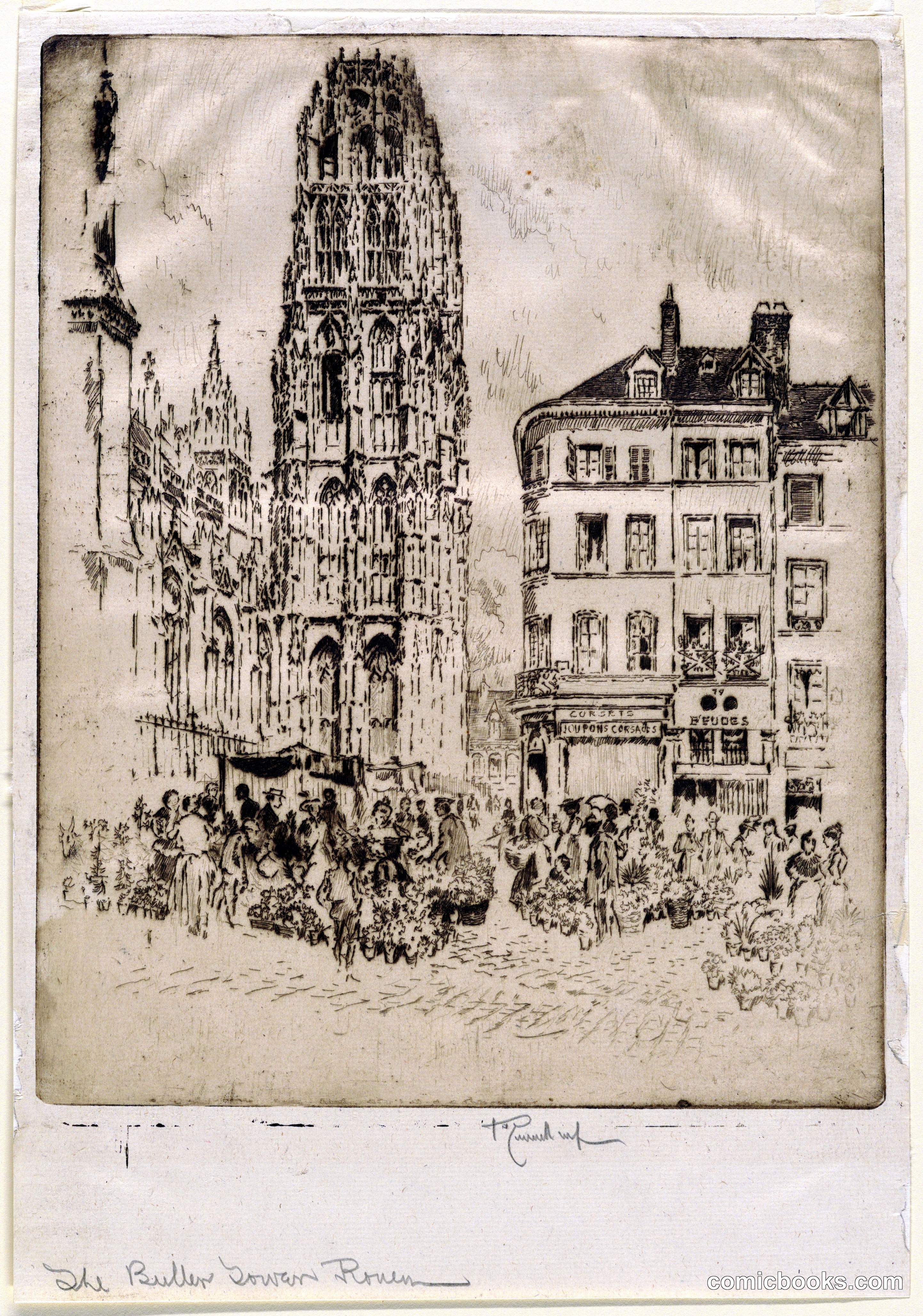 Flower Market and Butter Tower, Rouen
