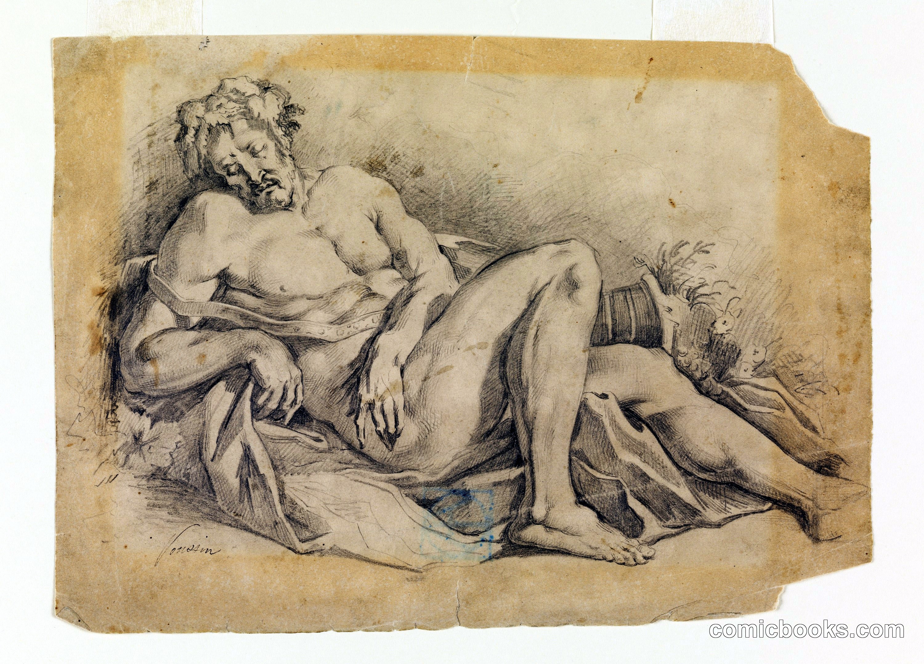 Bacchus Sleeping (after Poussin)