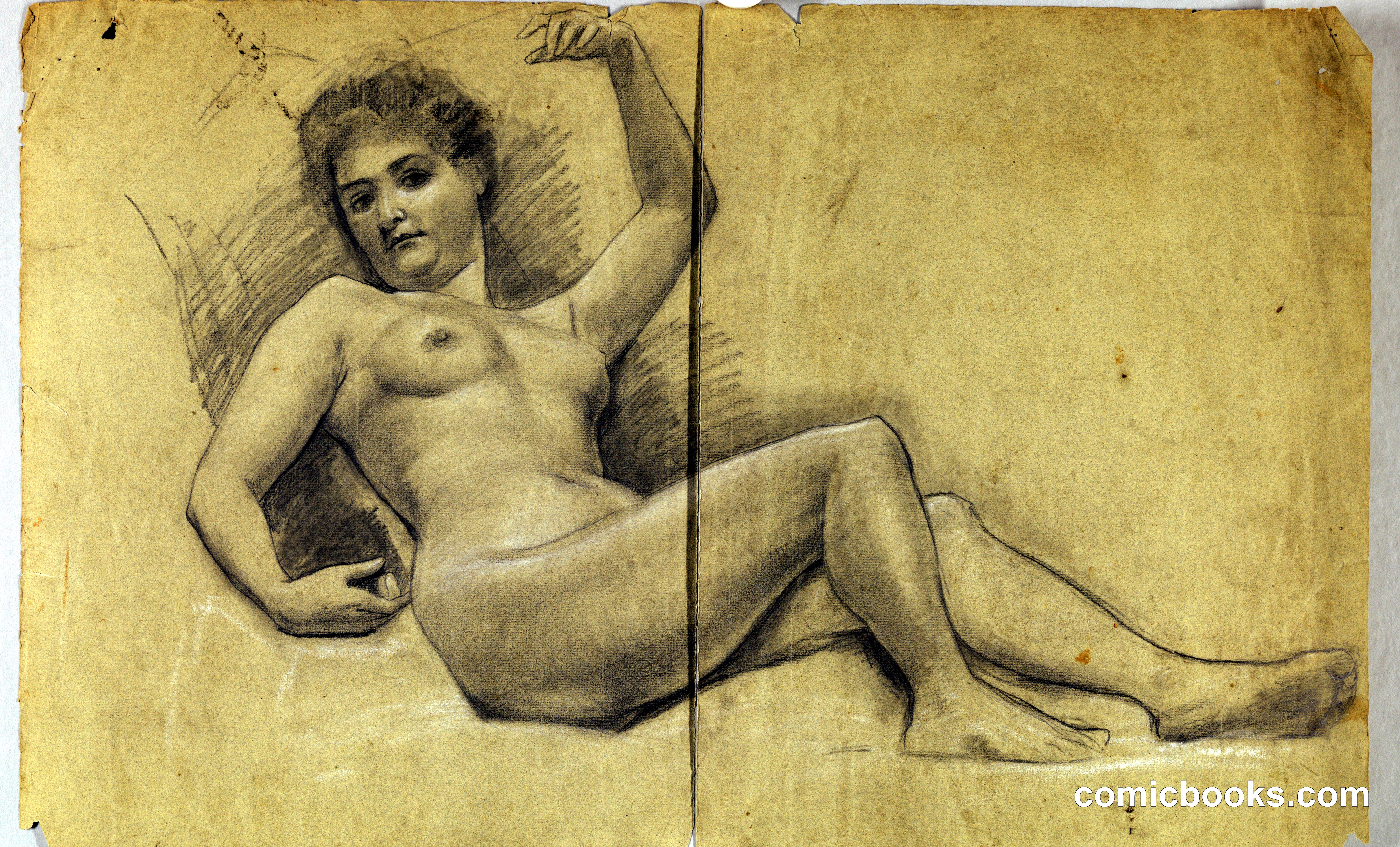 Study of Reclining Nude Figure