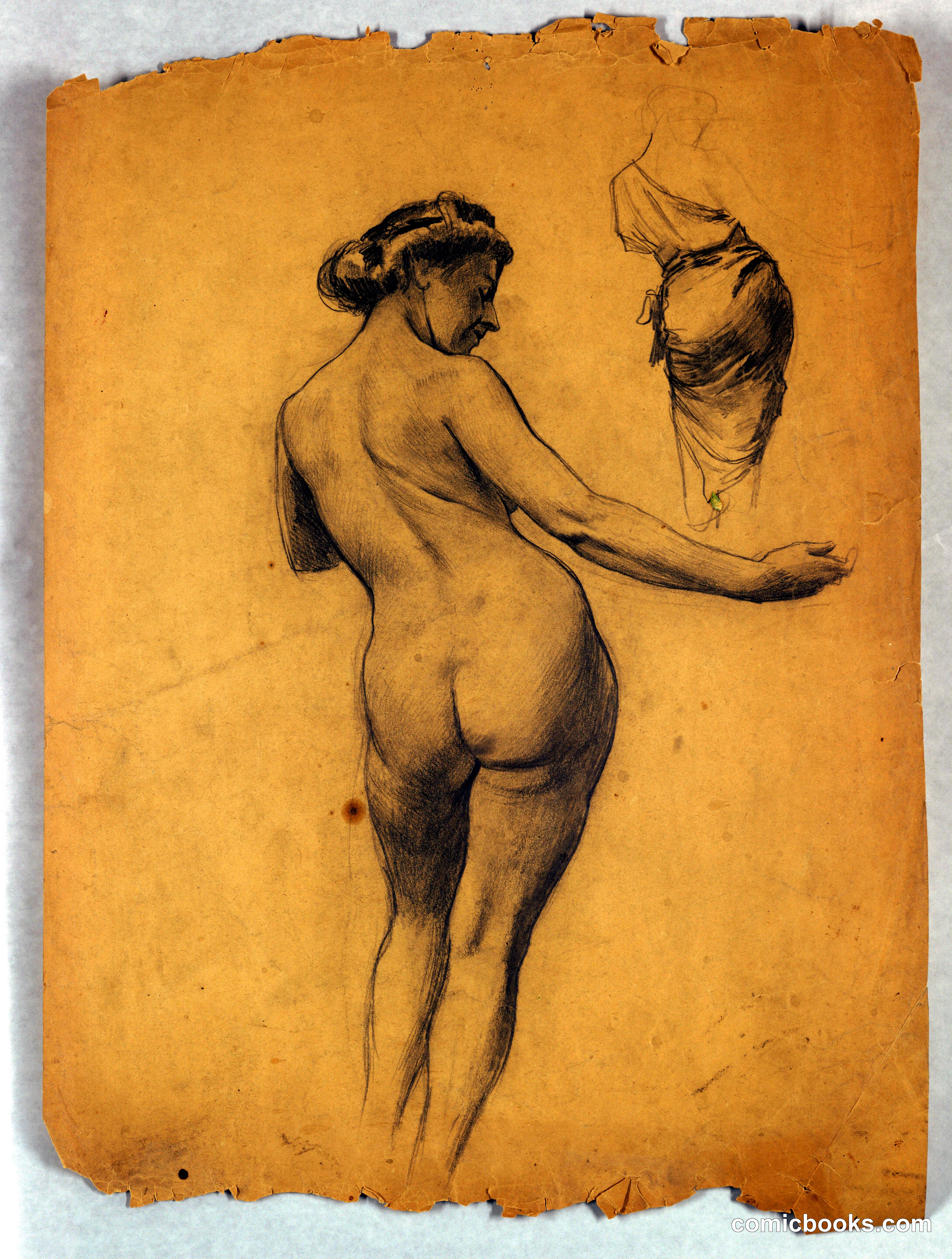 Study of Standing Nude Figure
