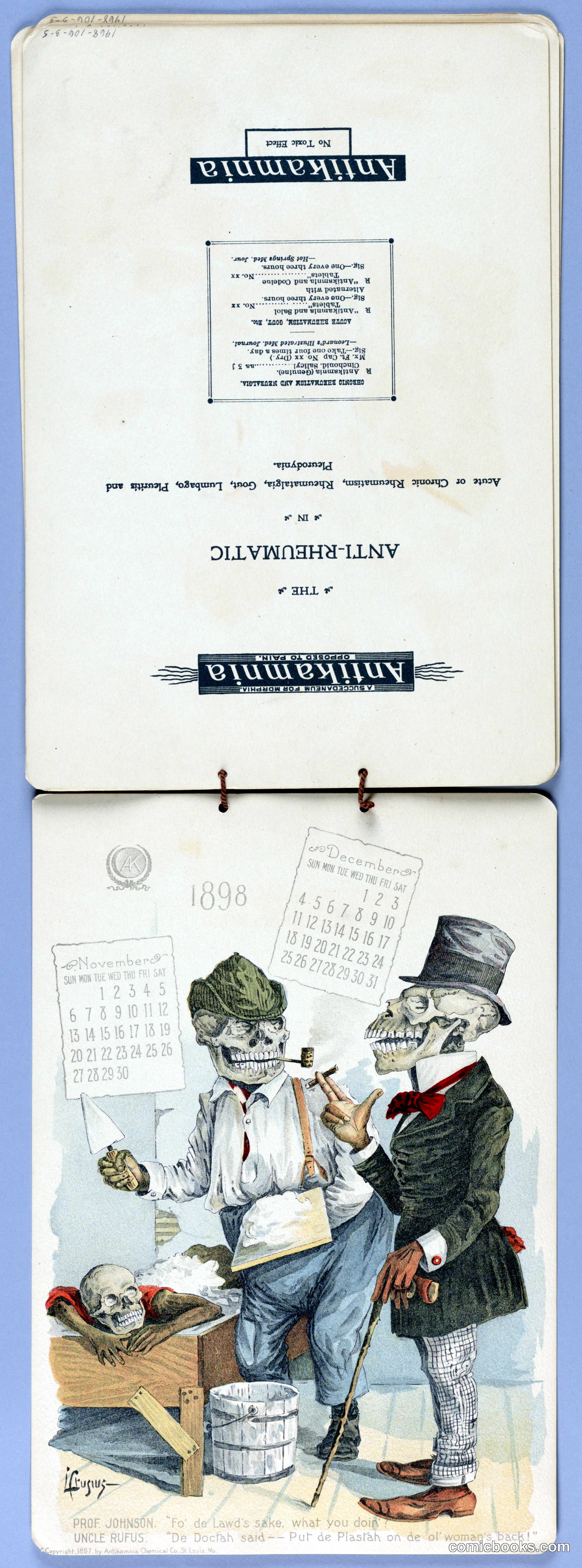 The Antikamnia Calendar: November and December 1898