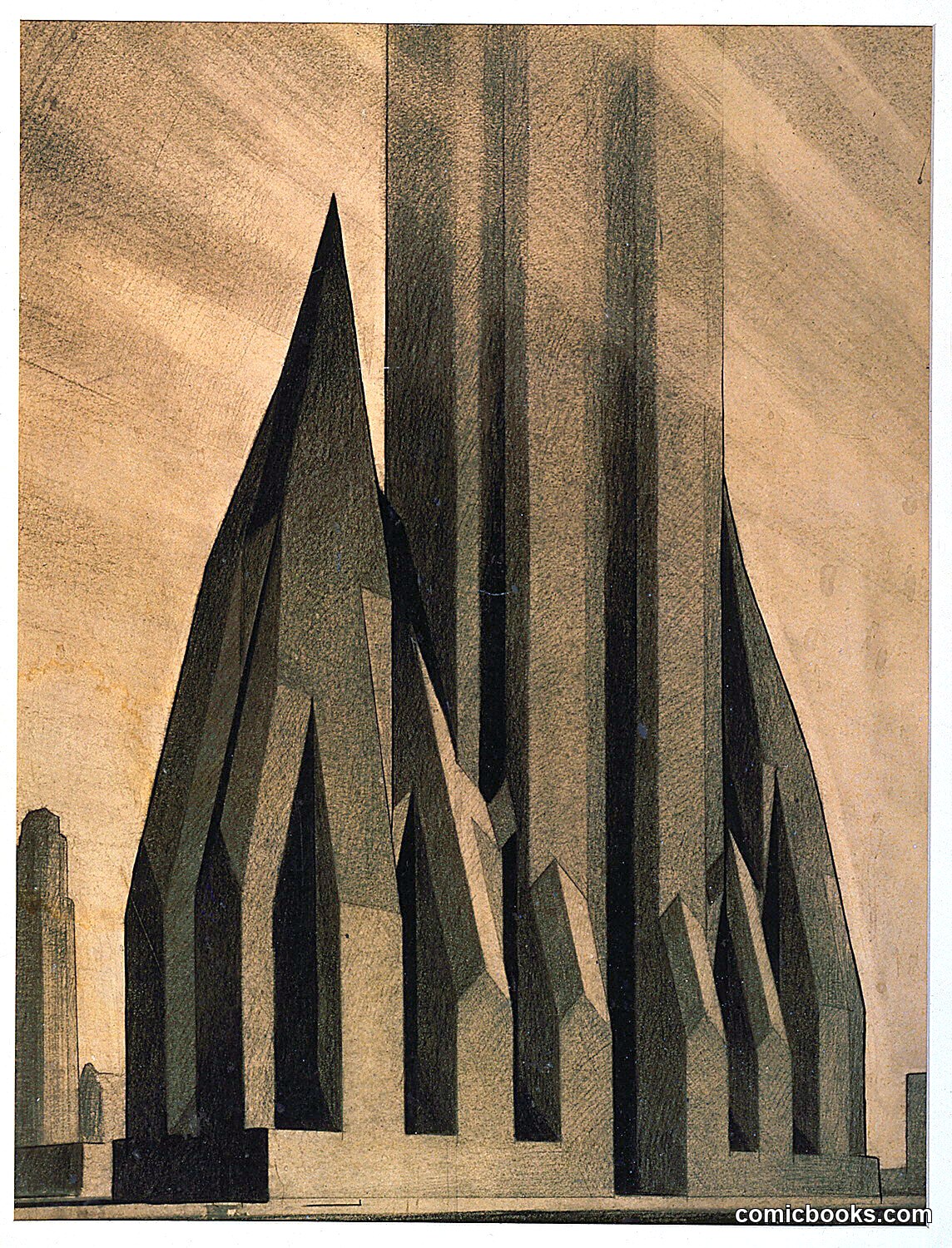 Study for Maximum Mass Permitted by the 1916 New York Zoning Law, Stage 2