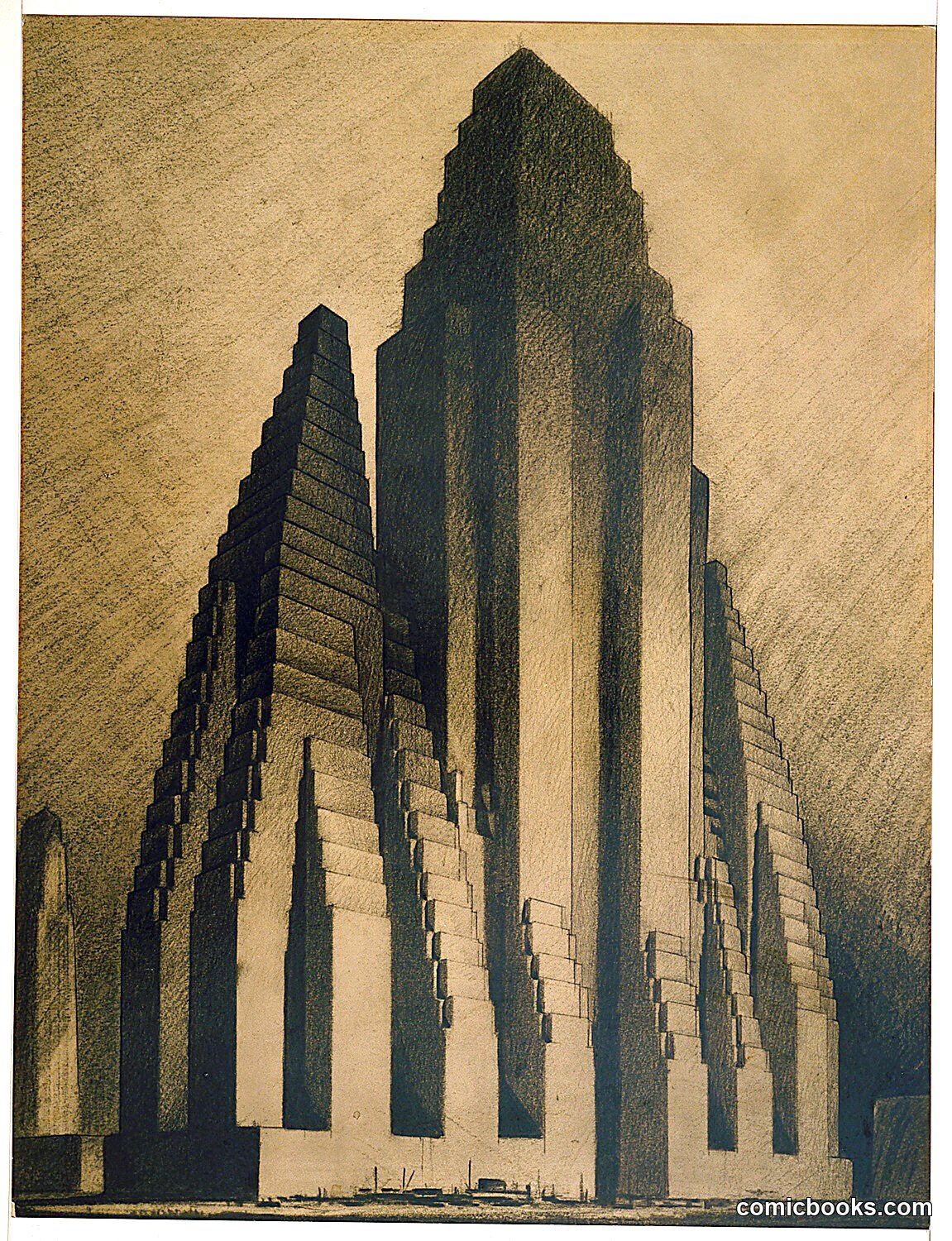 Study for Maximum Mass Permitted by the 1916 New York Zoning Law, Stage 3