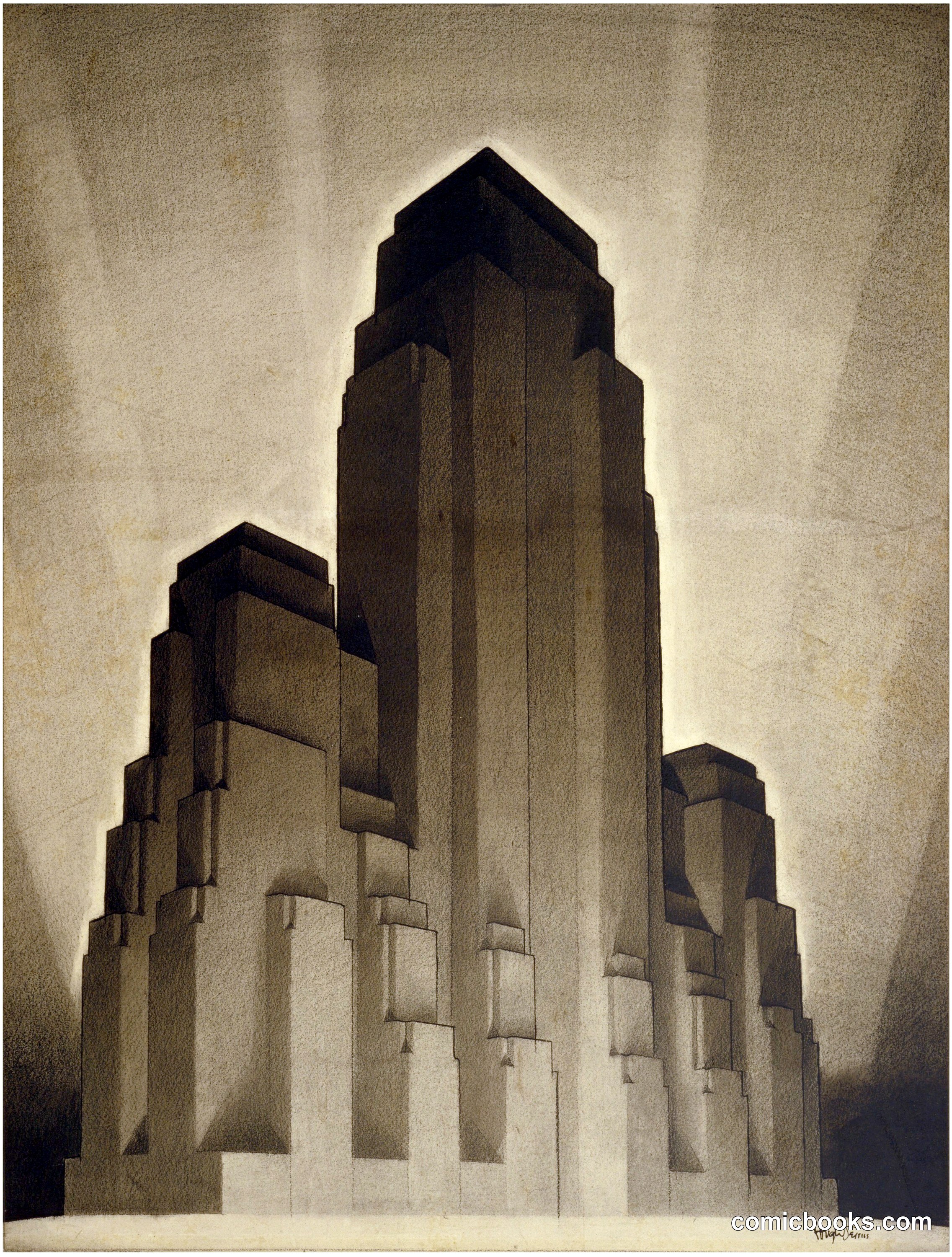 Study for Maximum Mass Permitted by the 1916 New York Zoning Law, Stage 4