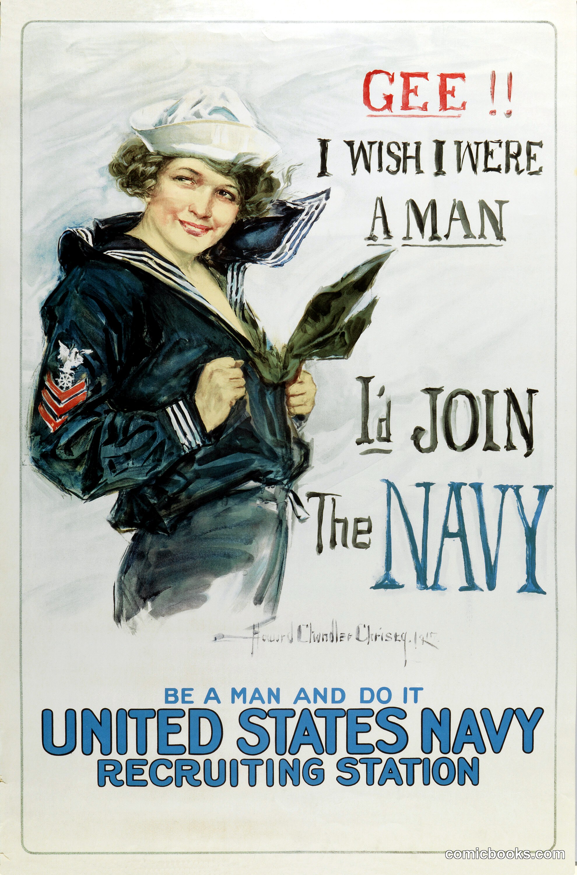 Gee!! I Wish I Were a Man, I'd Join the Navy