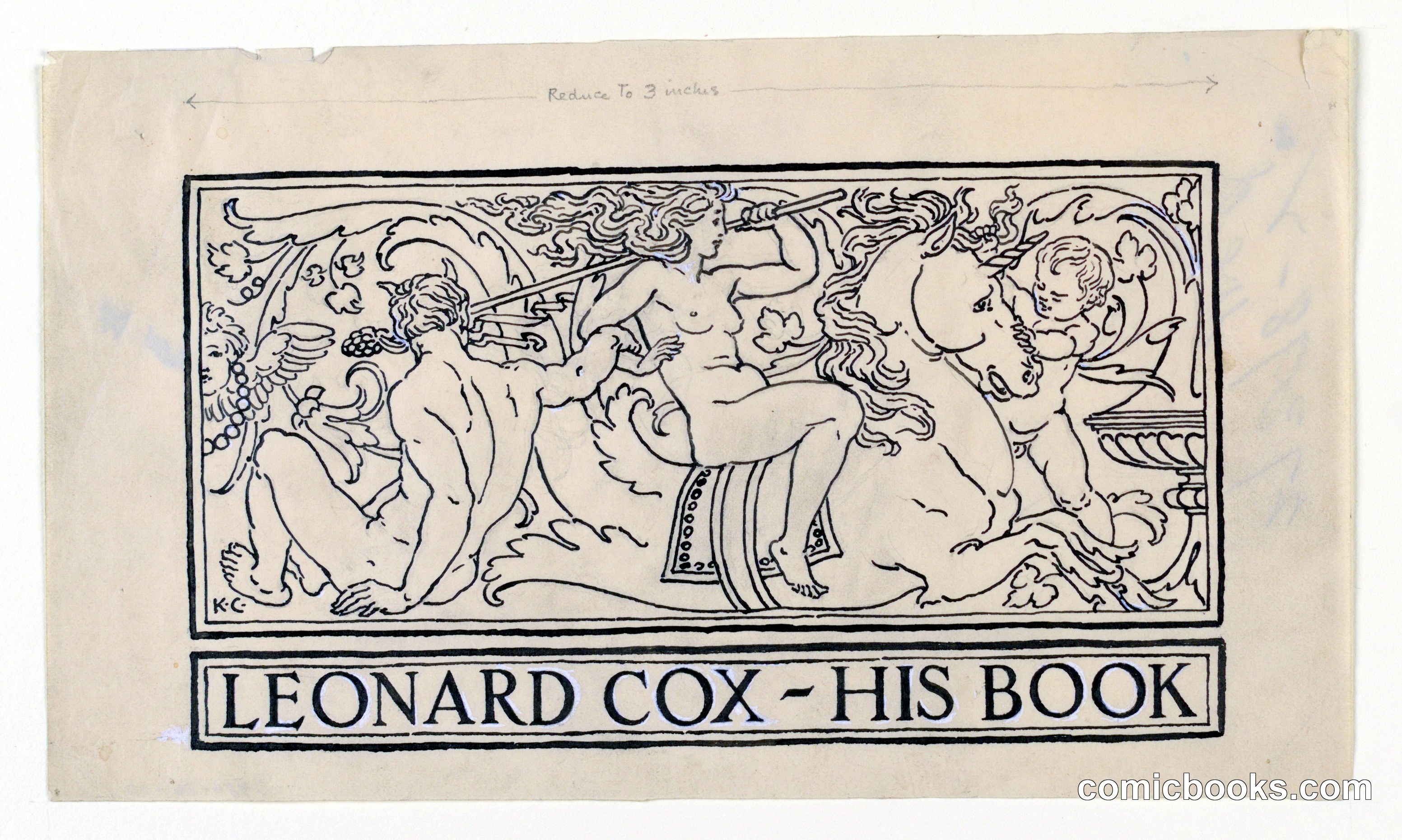 Bookplate for Leonard Cox