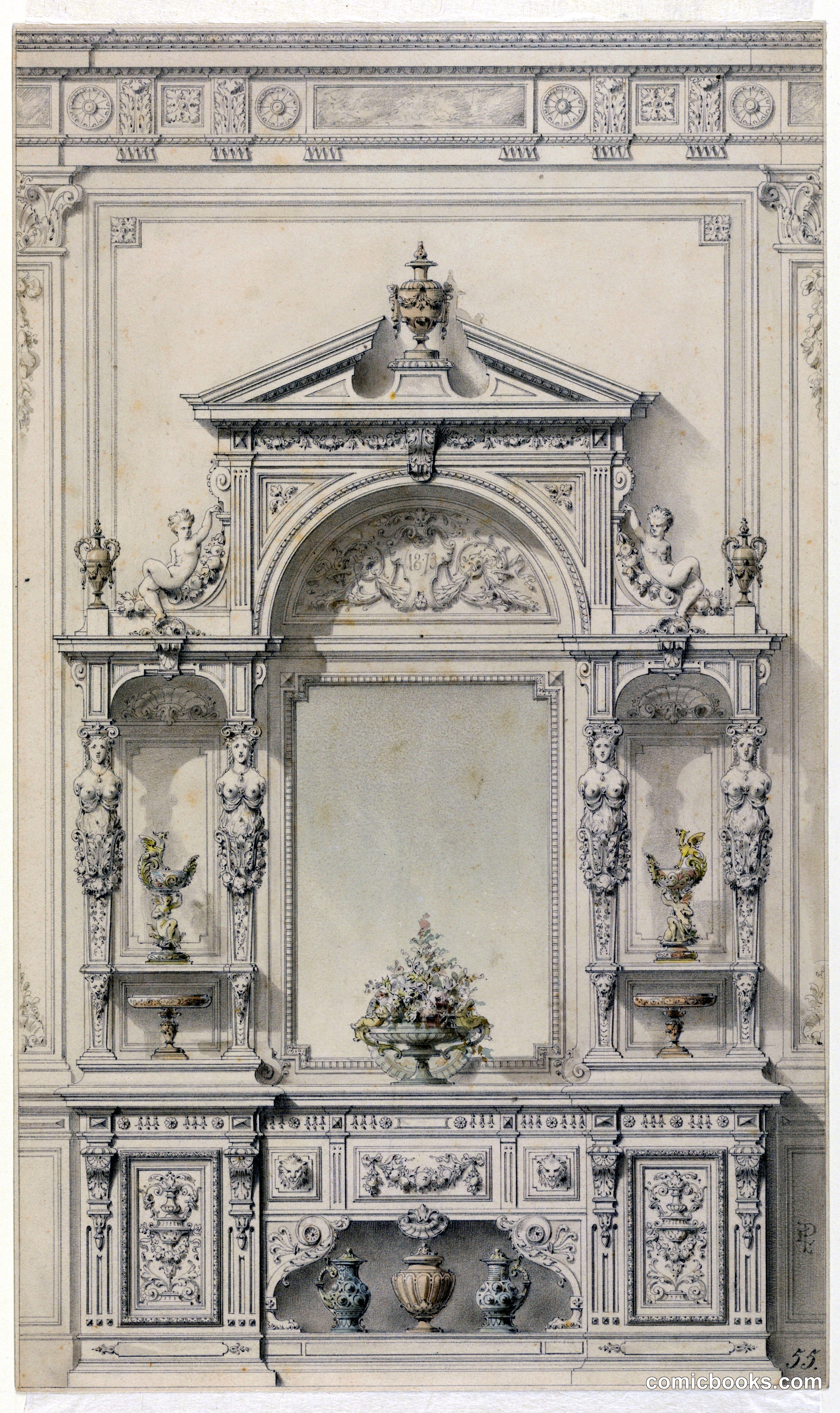 Design for a Vestibule Cabinet