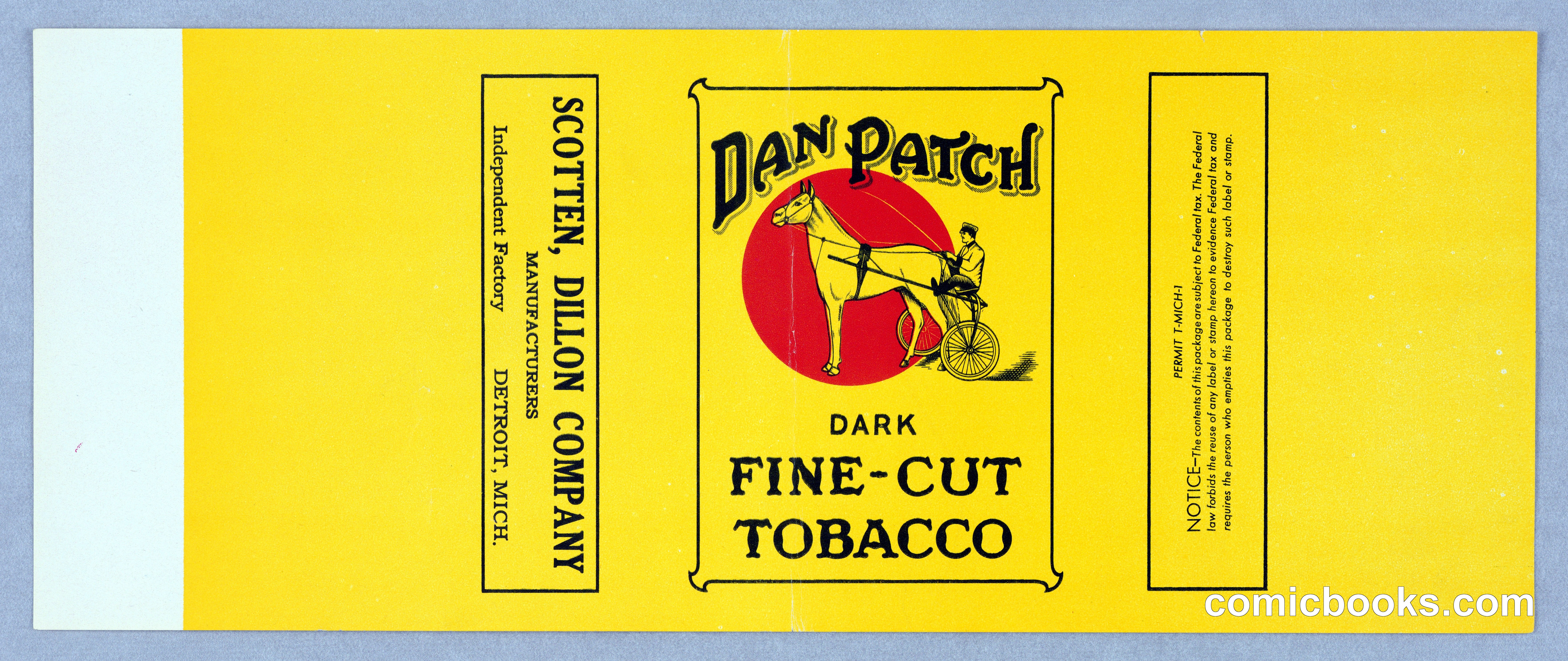 Dan Patch Tobacco Label