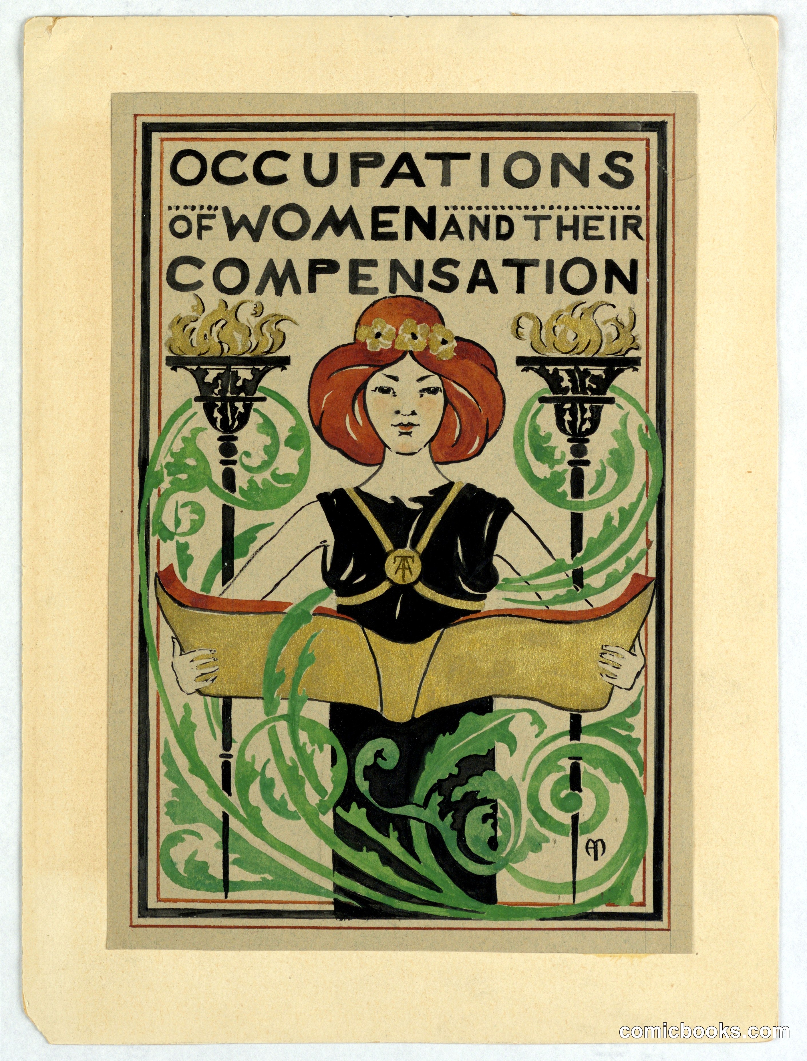 Design for Title Page, "Occupations of Women and Their Compensation"