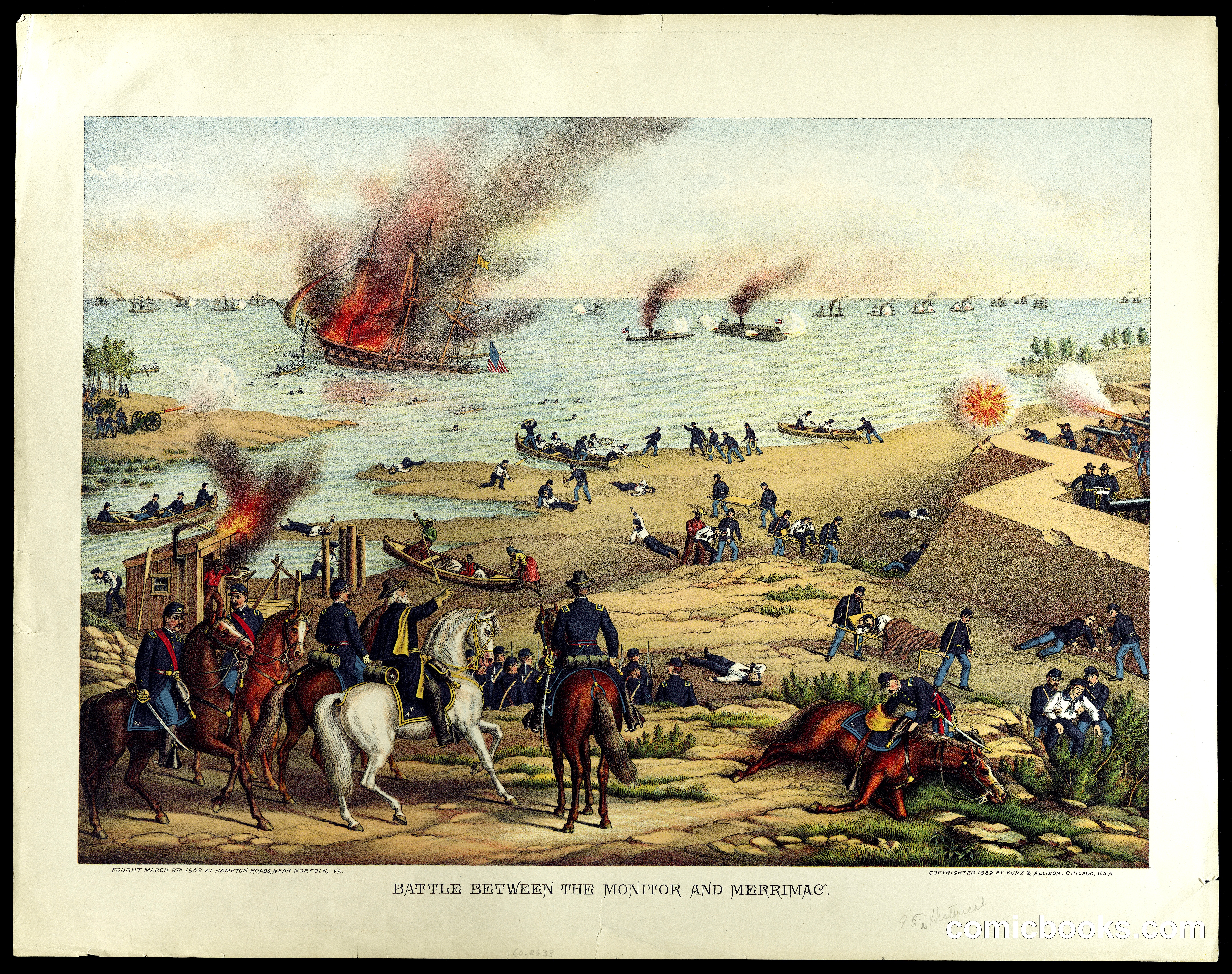 Battle between the Monitor and Merrimac