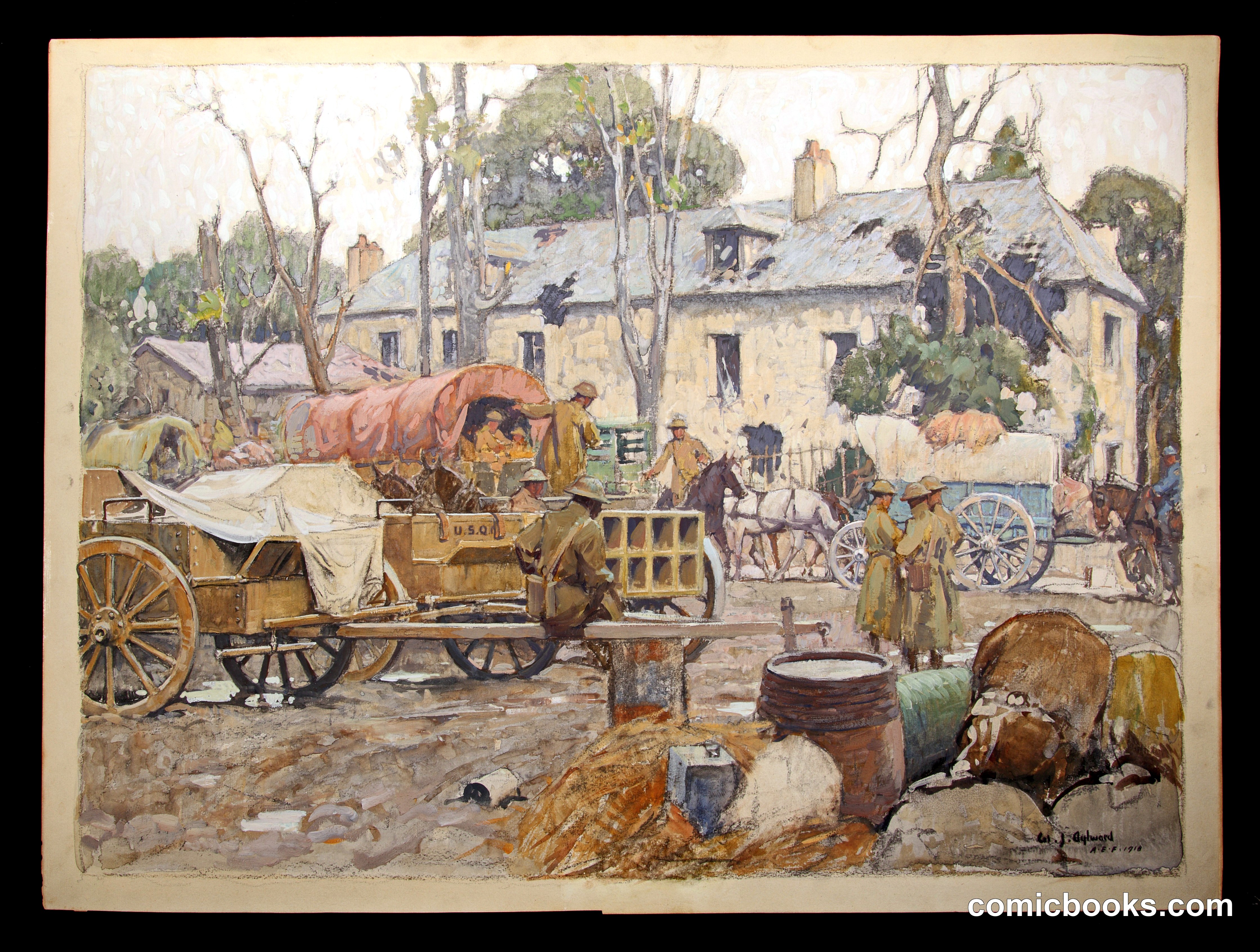 American Troops Supply Train