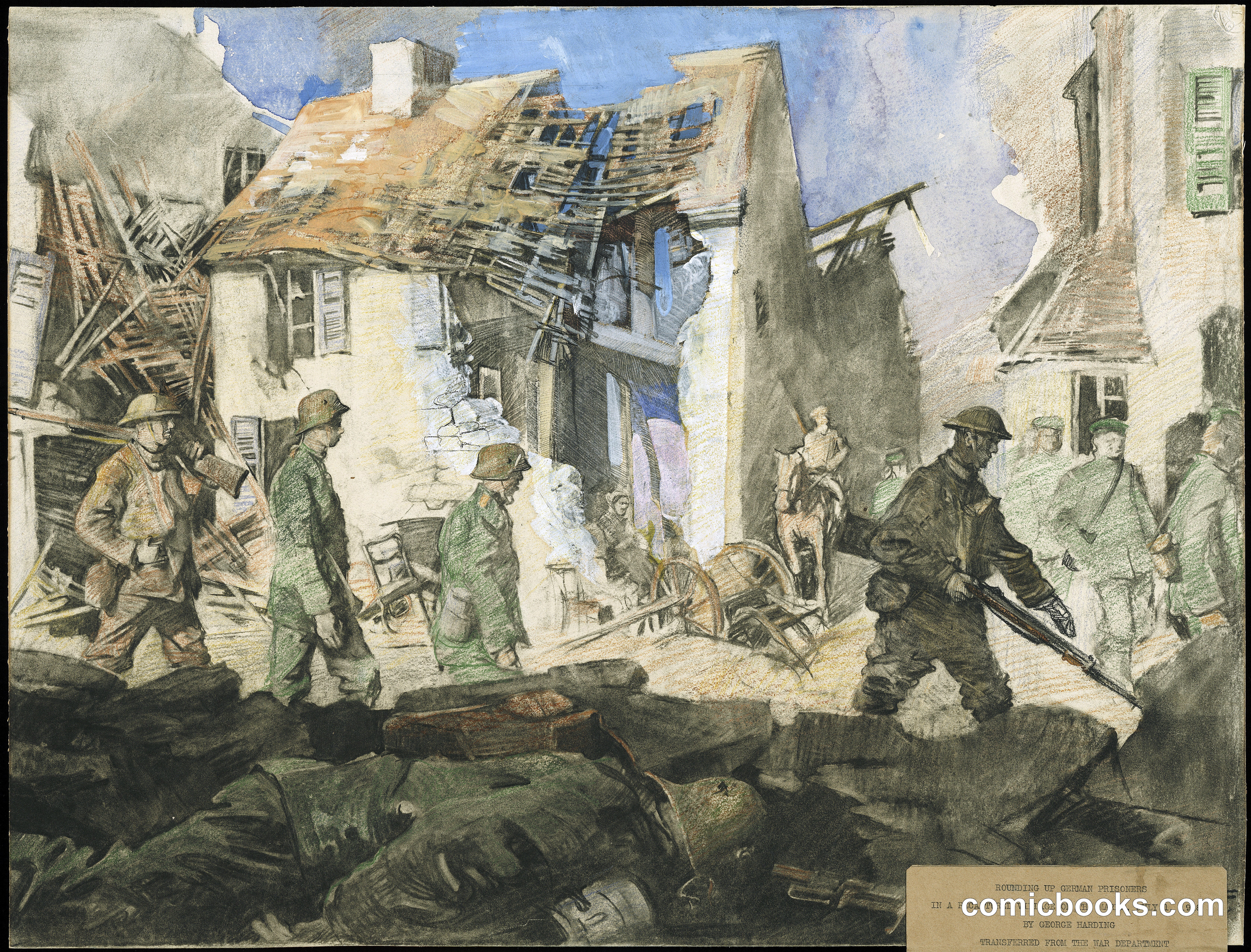 Rounding up Boche Prisoners