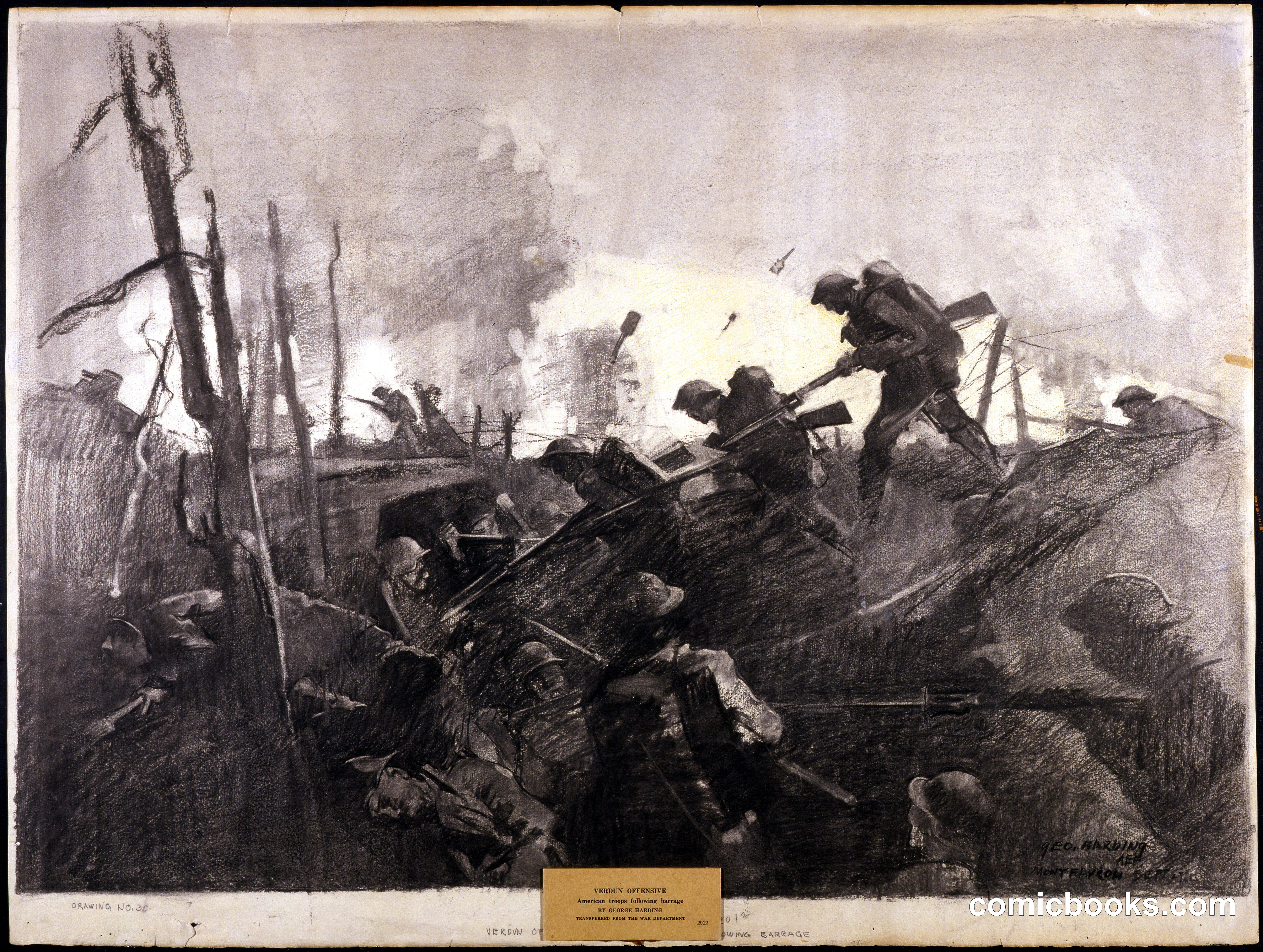 Verdun Offensive, American Troops Following Barrage