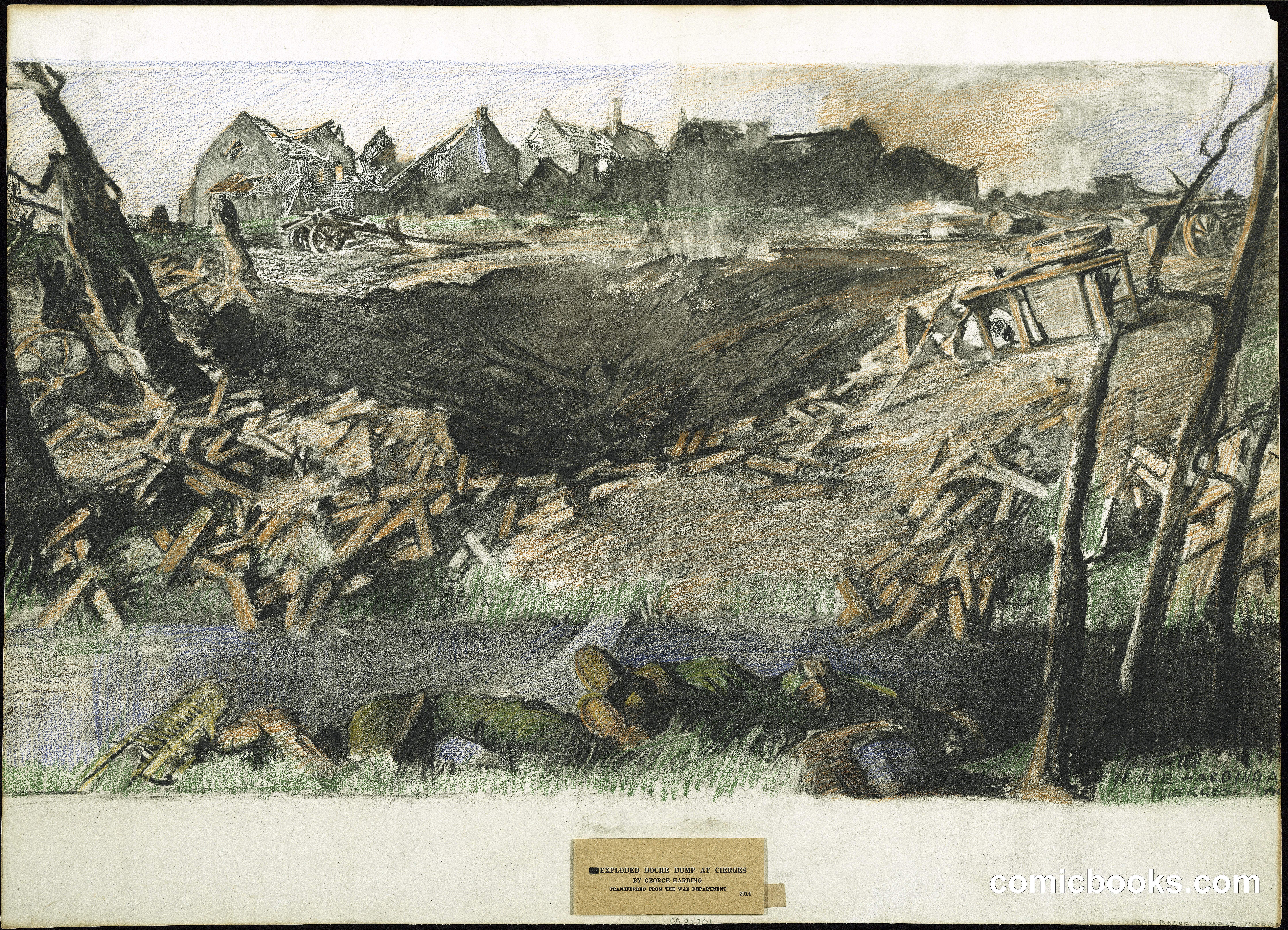 Exploded Boche Dump at Cierges