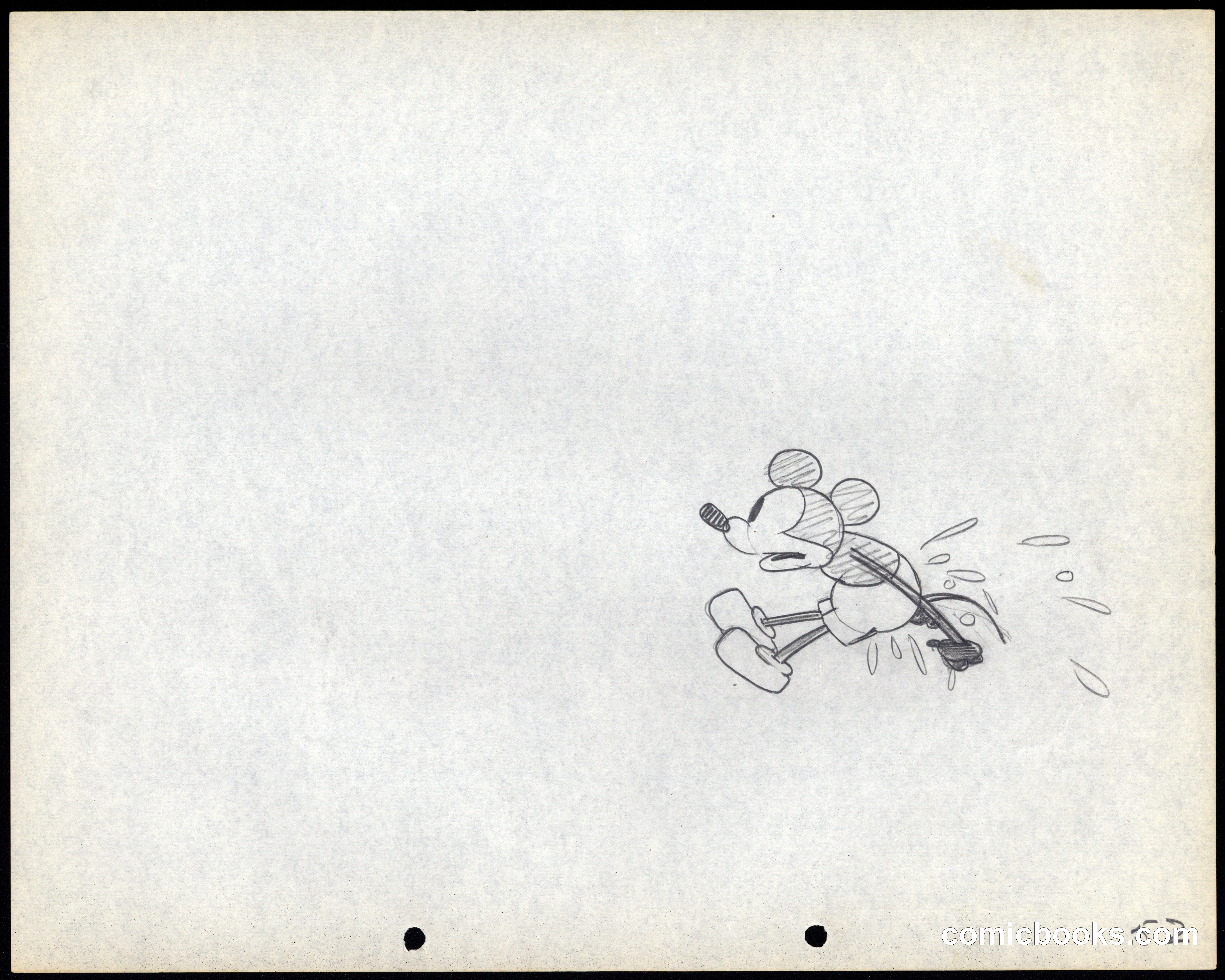 Mickey Mouse Animation Drawing from Steamboat Willie
