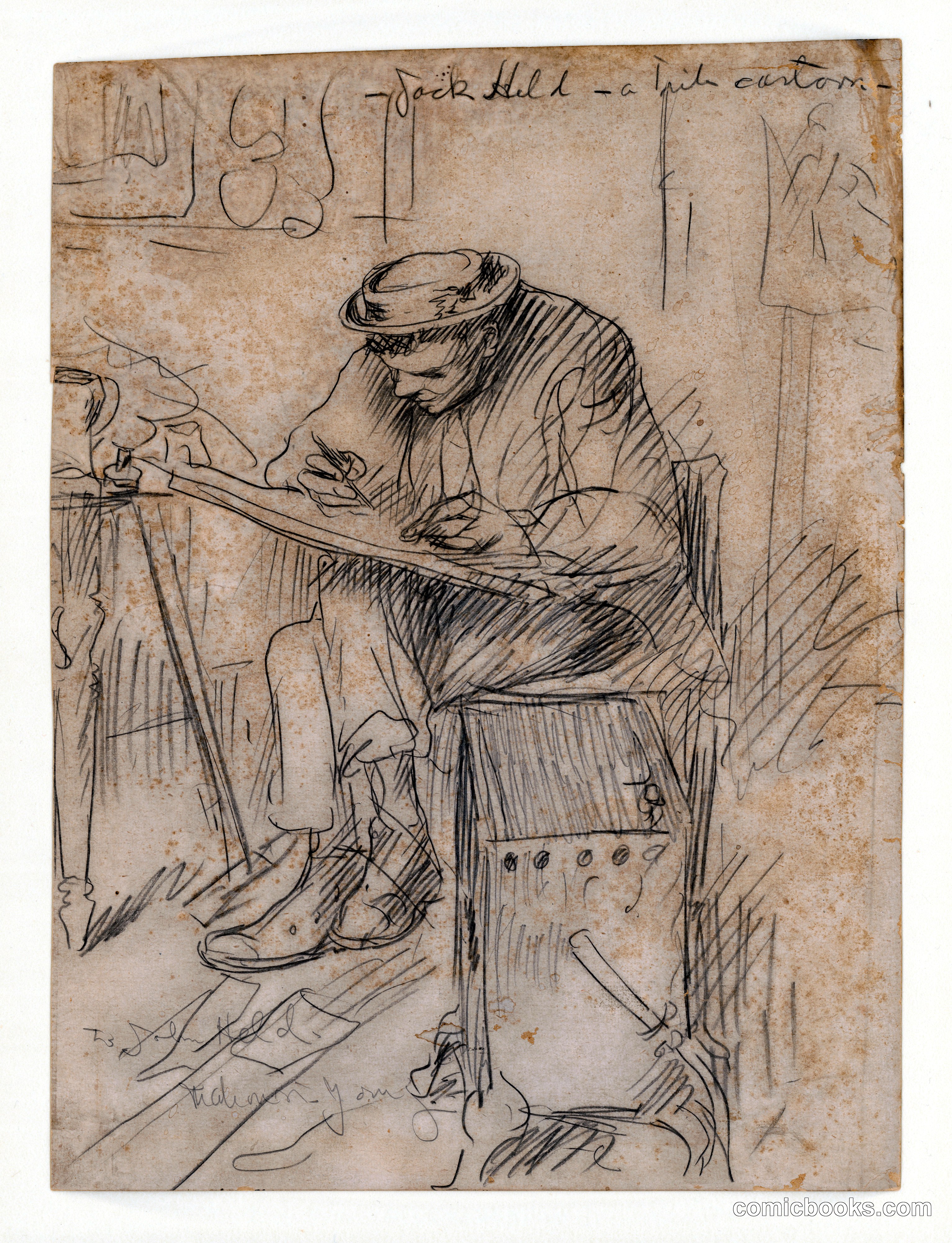 Study of a Seated Craftsman