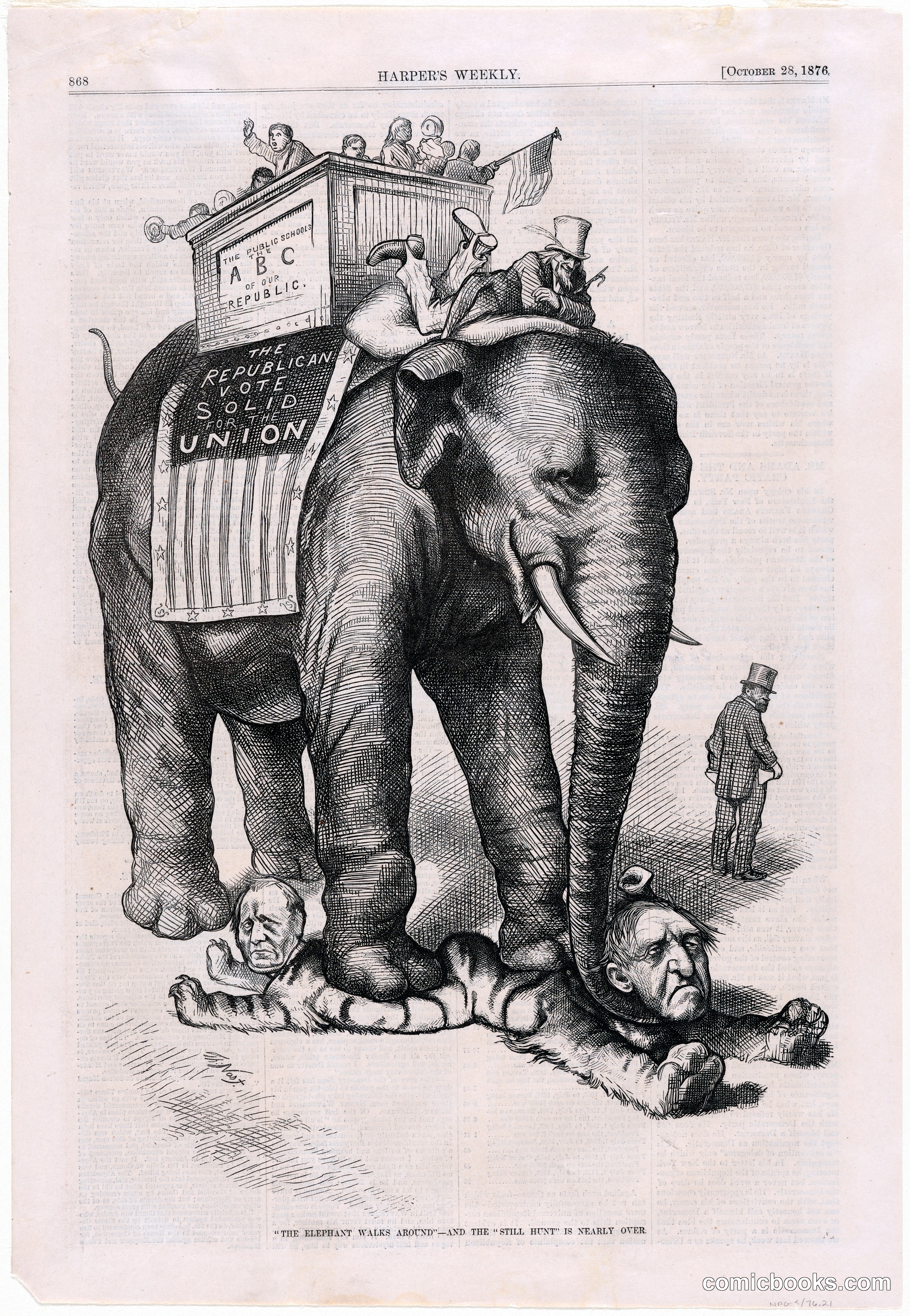 The Elephant Walks Around