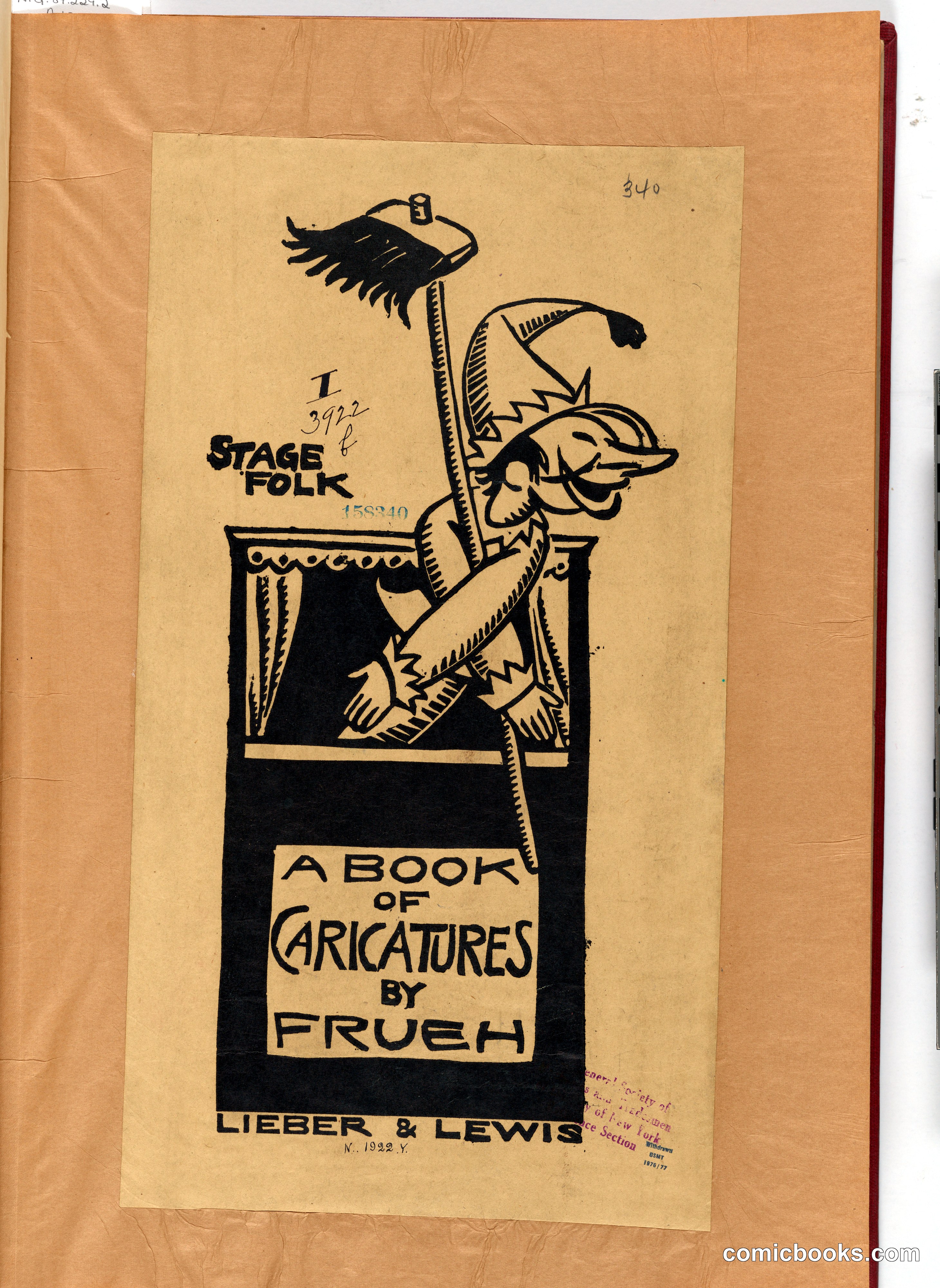 Stage Folk: A Book of Caricatures by Alfred J. Frueh