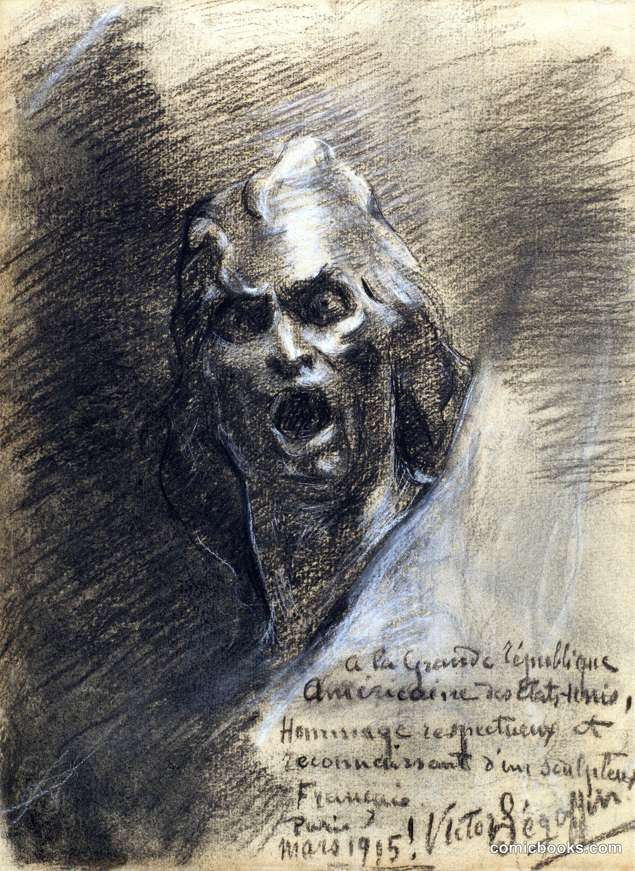 Head of Man Expressive of Horror