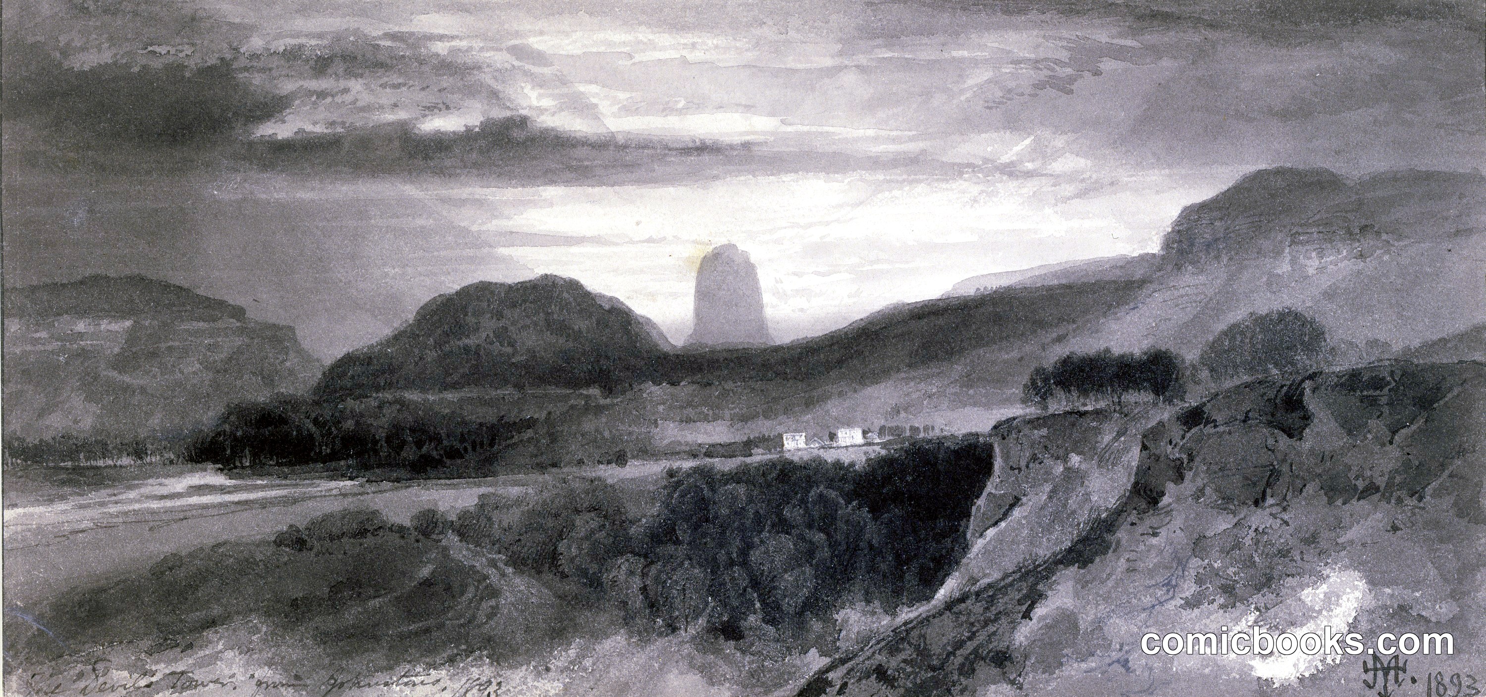 The Devil's Tower from Johnstons