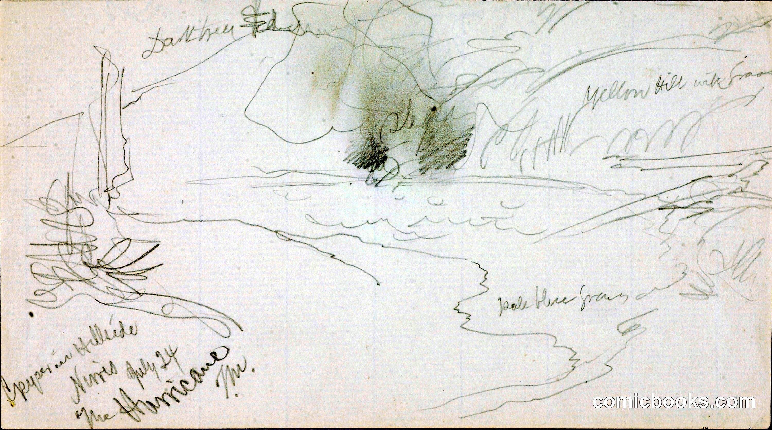 Sketch of Geyser Landscape