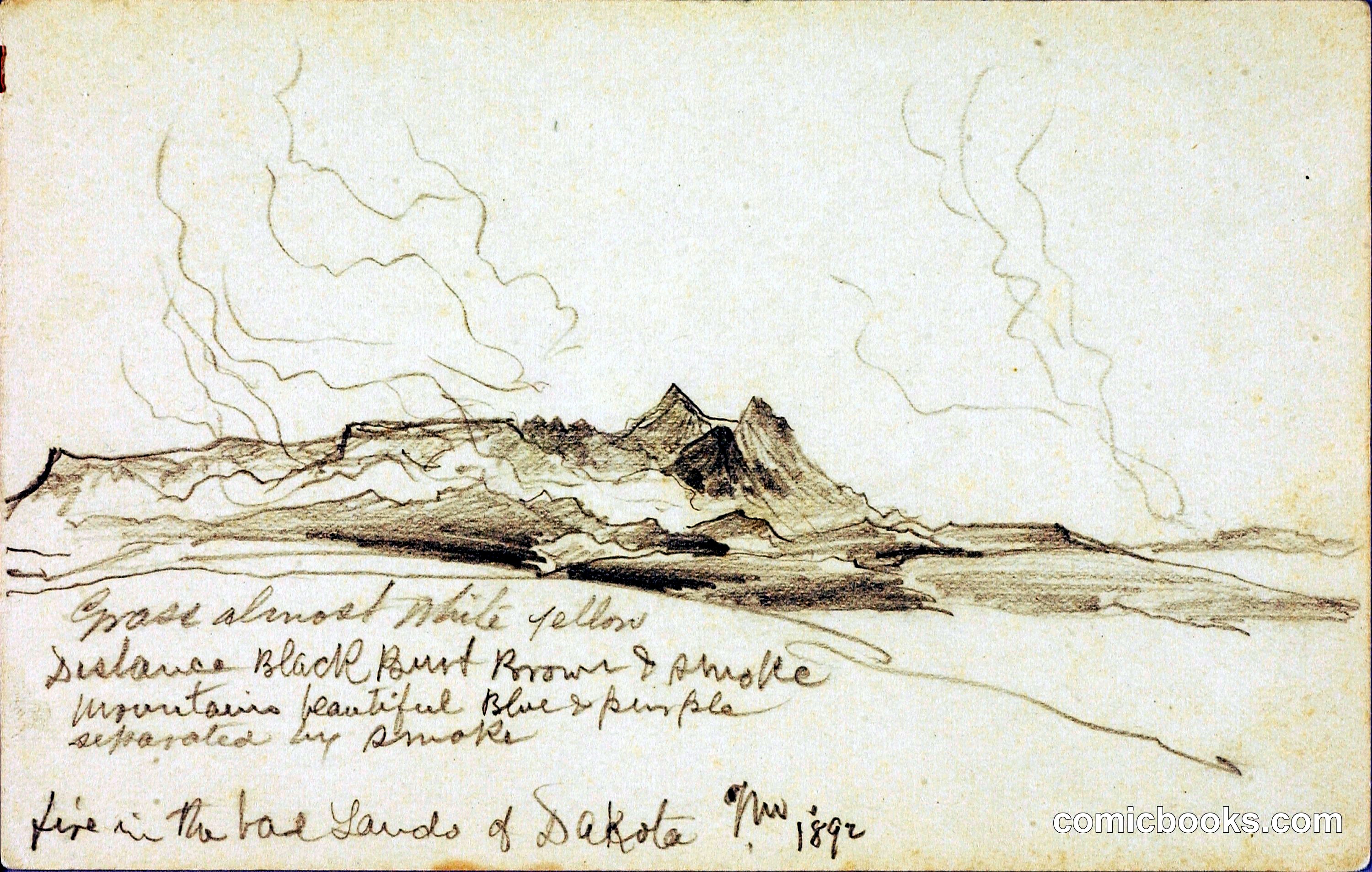 Fire in the Bad Lands of Dakota
