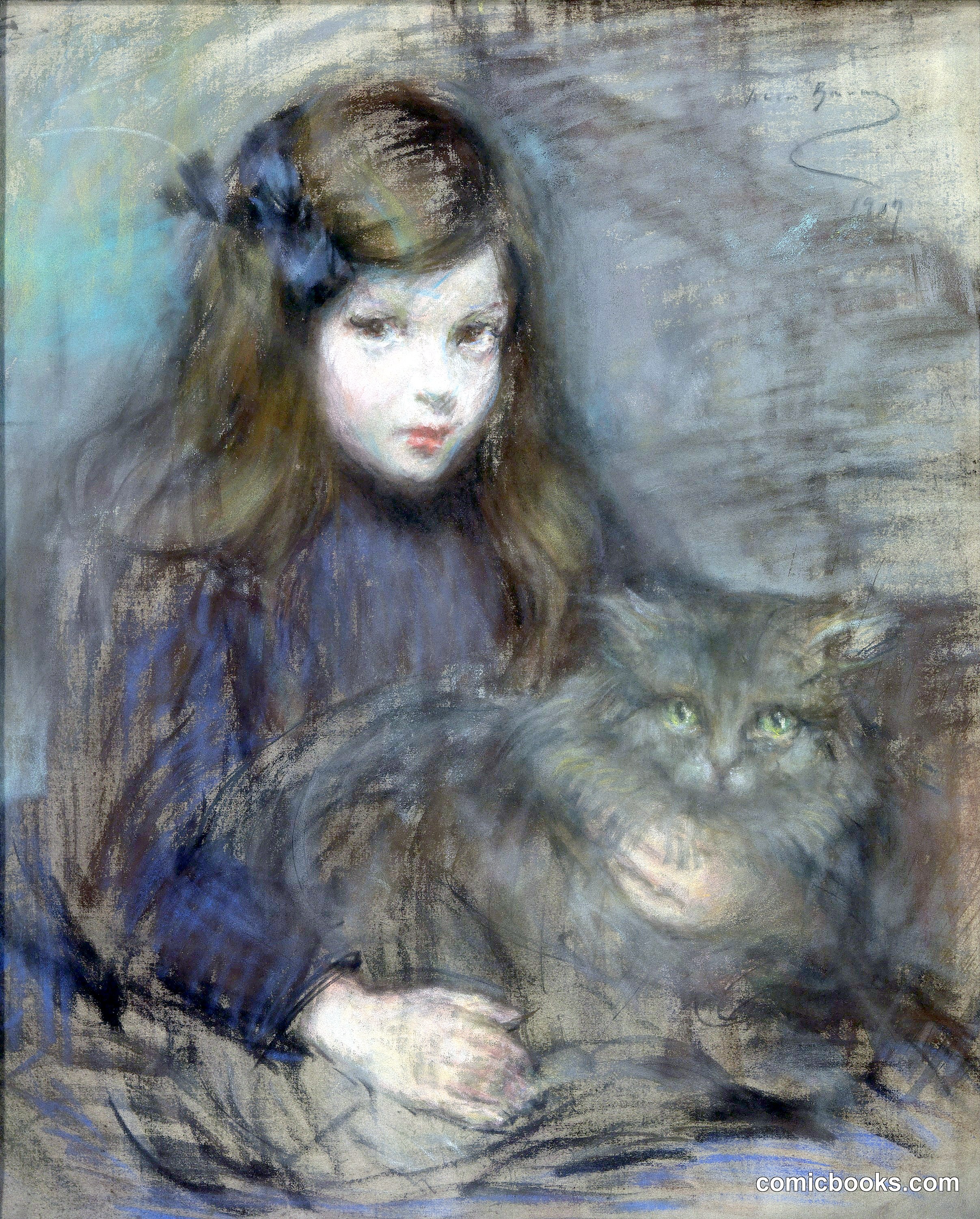 Girl with Cat
