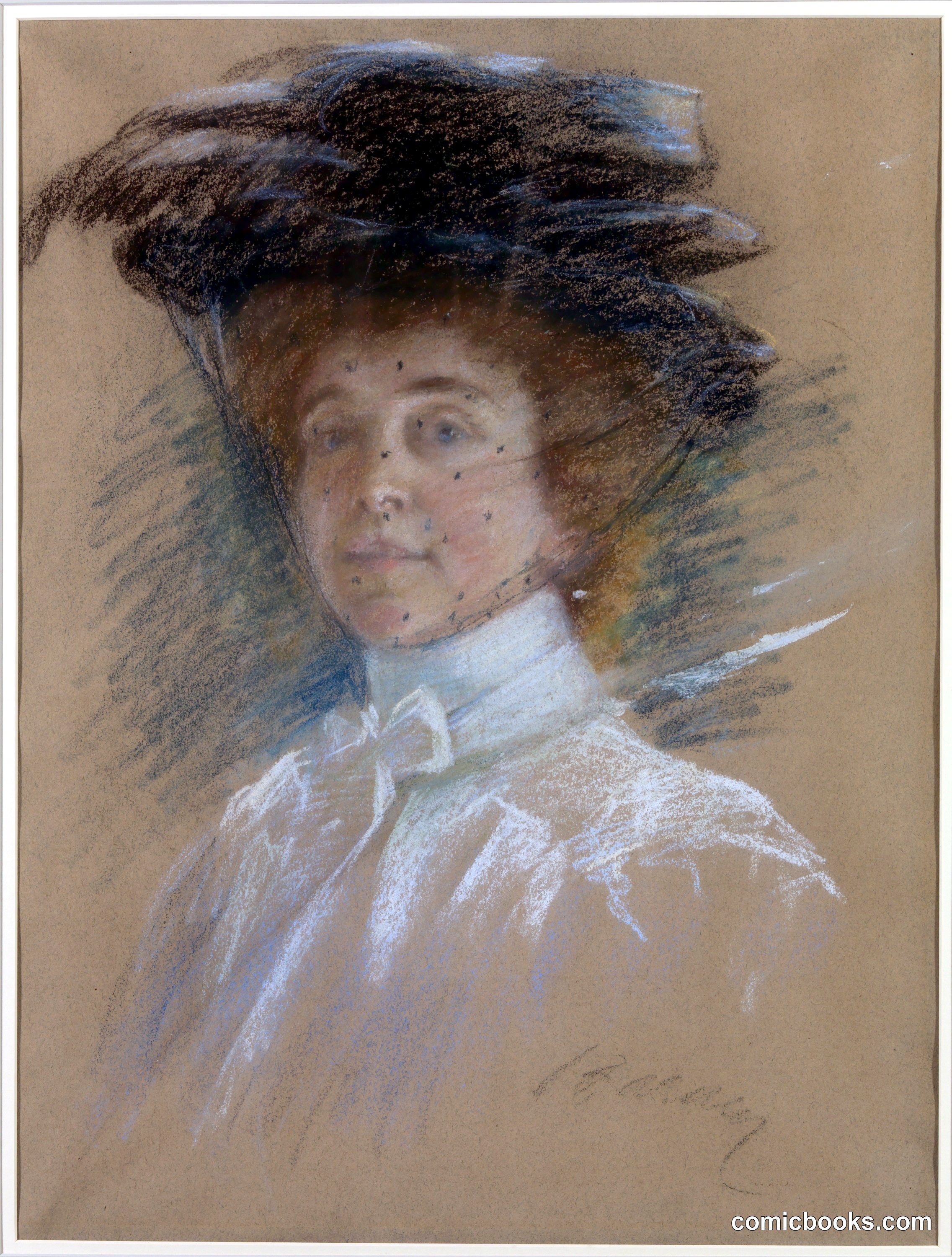 Self Portrait with Hat and Veil