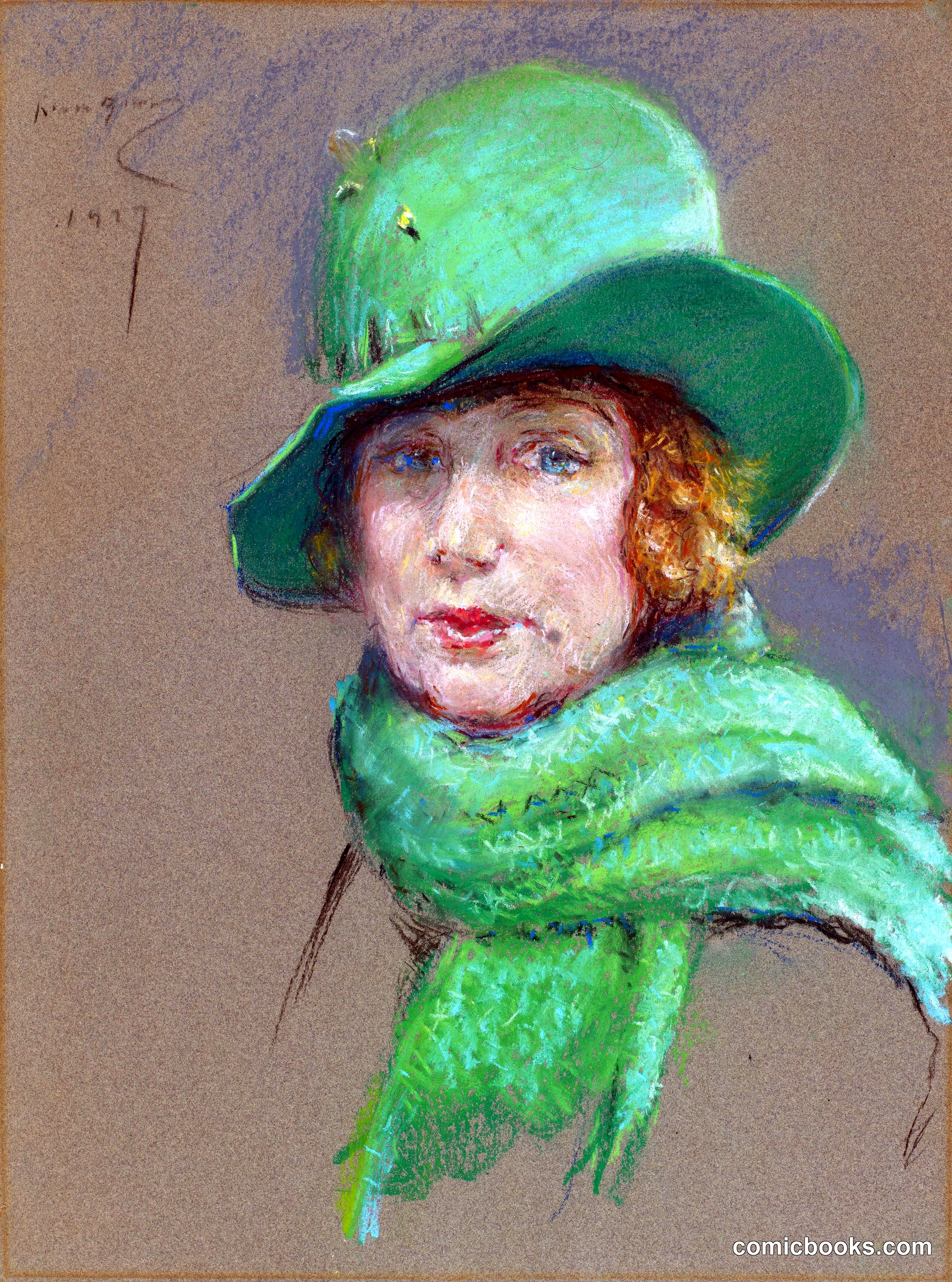 Portrait of a Woman in Green