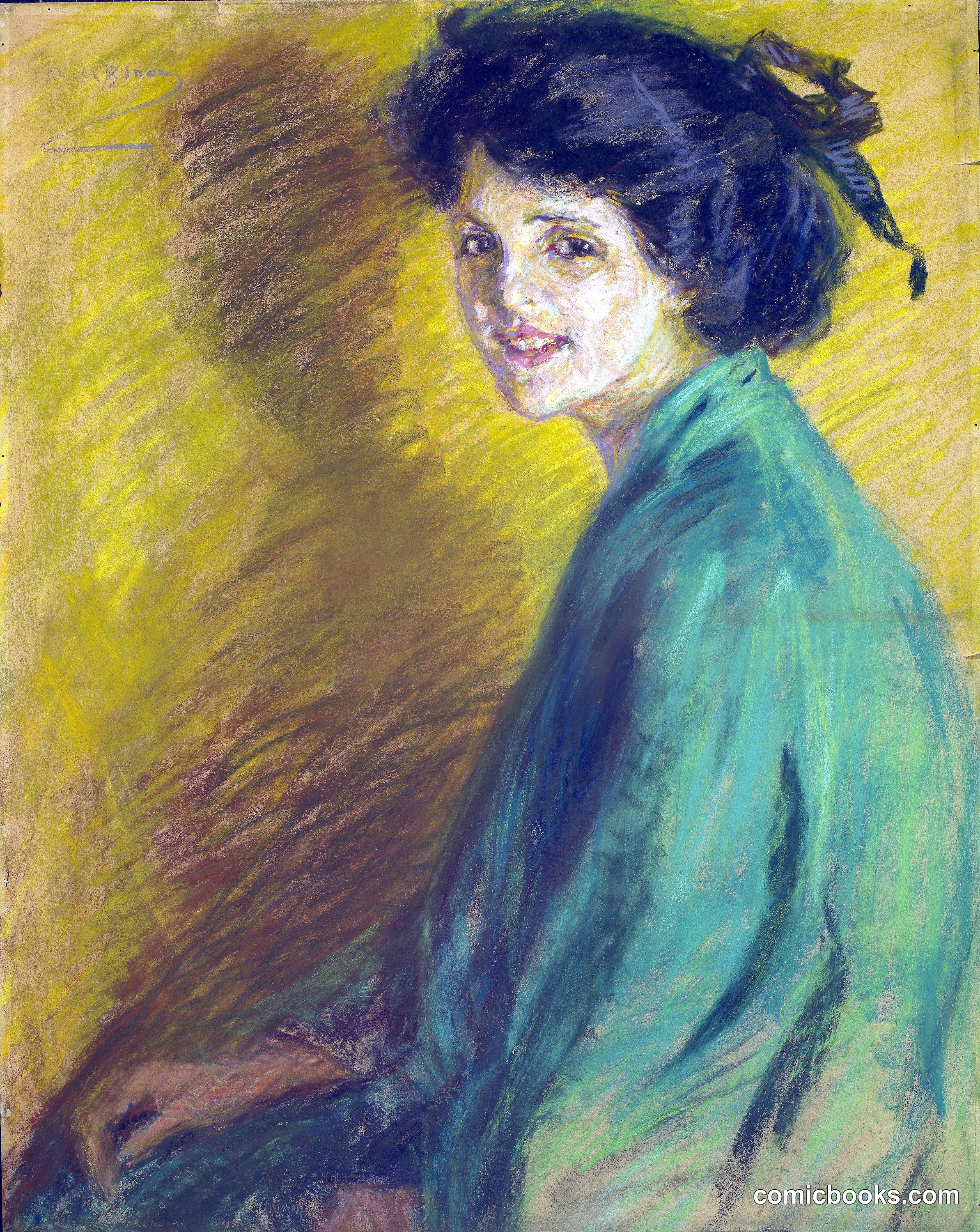 Portrait of a Woman in Green
