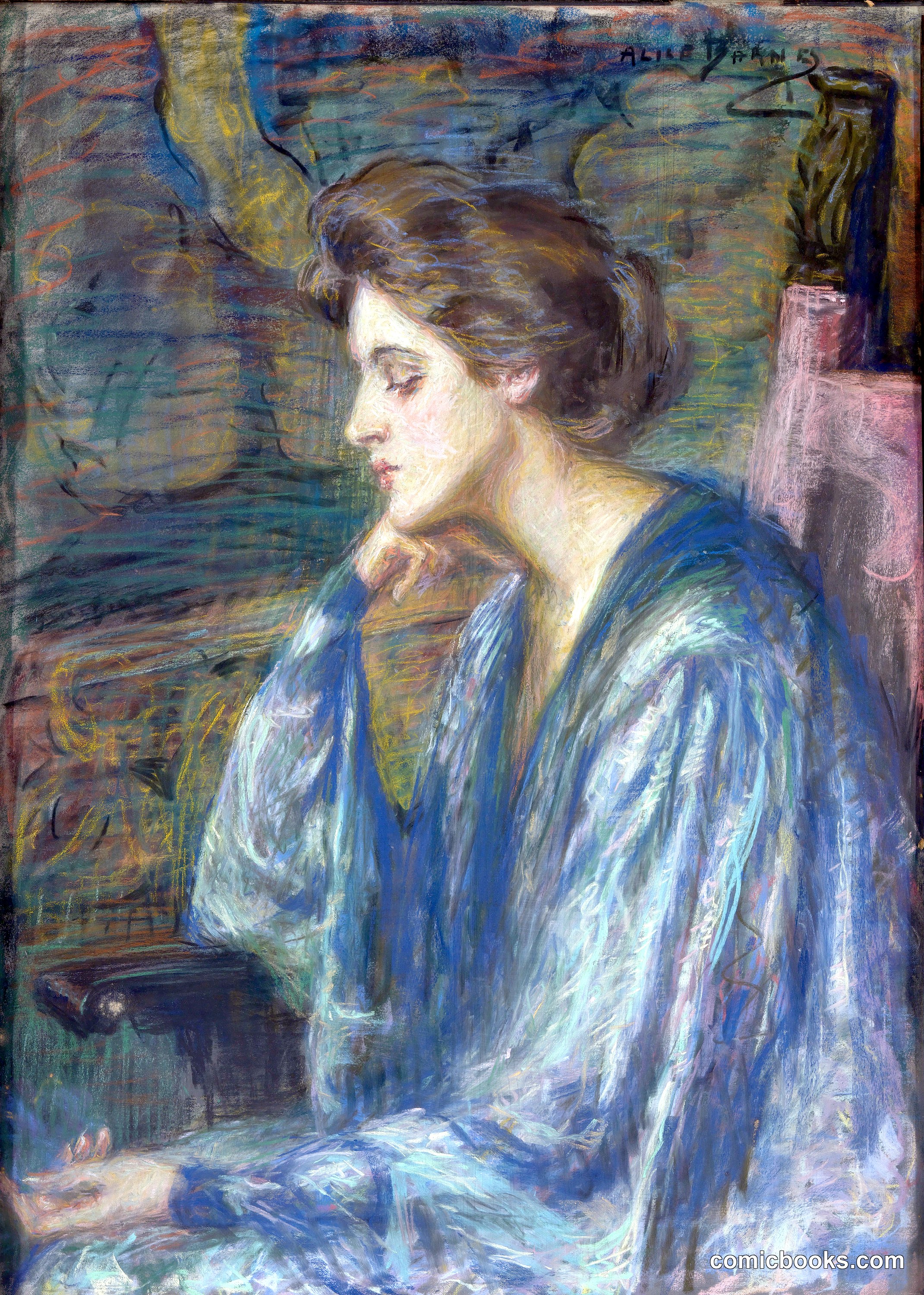 Portrait of a Woman in Blue