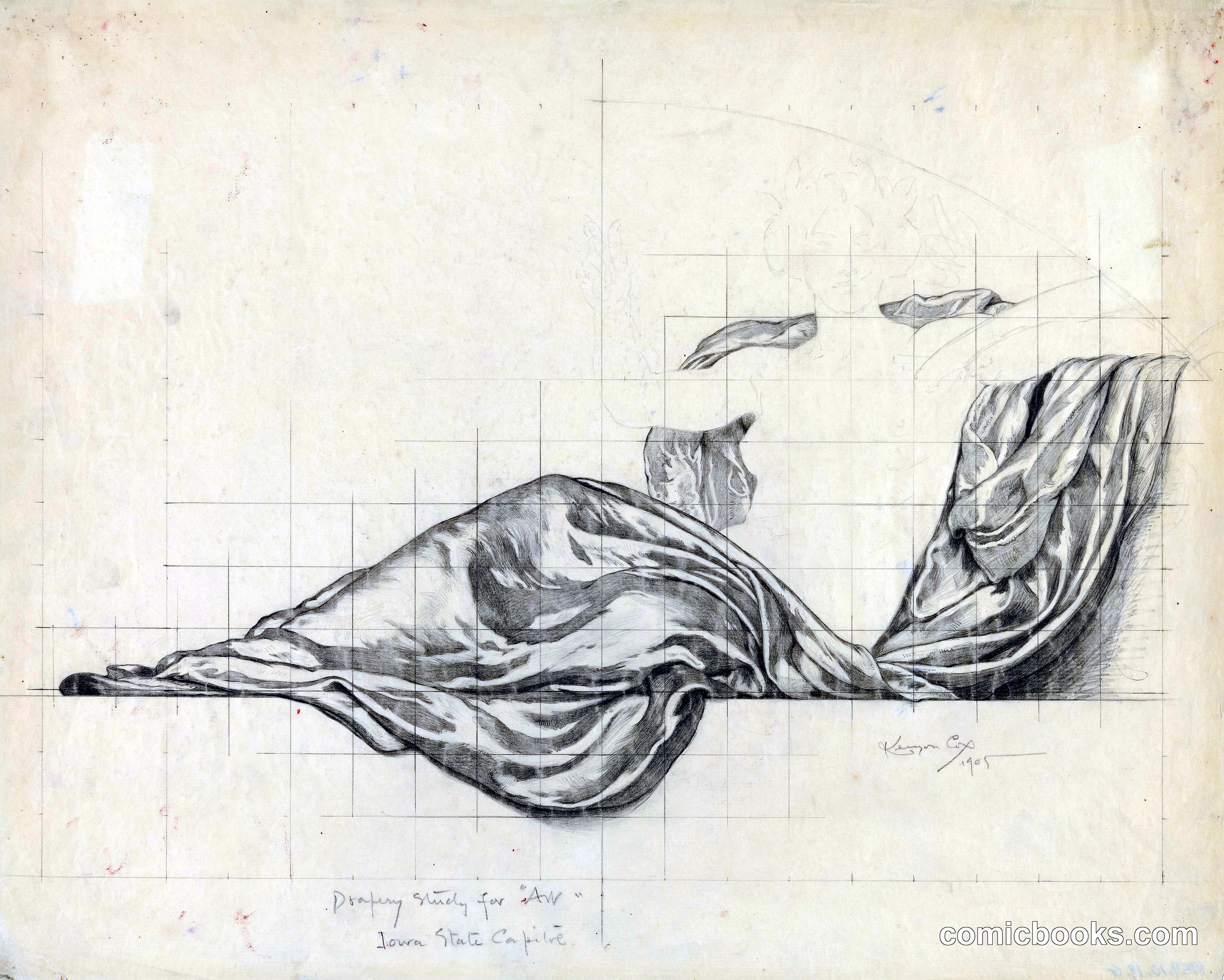 Study for Iowa State Capitol Rotunda Panel