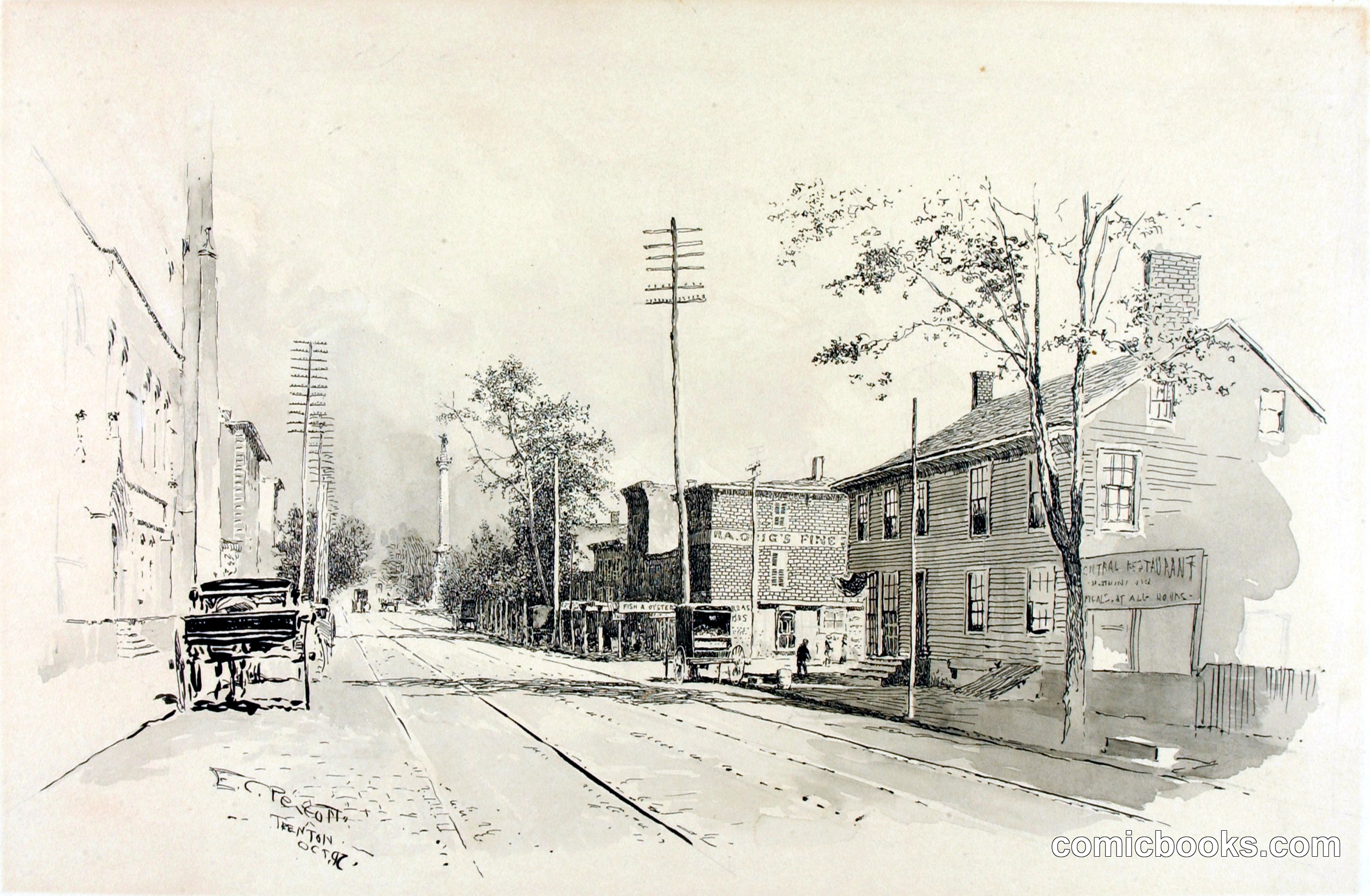 Trenton, Old King Street Looking from Hessian Headquarters