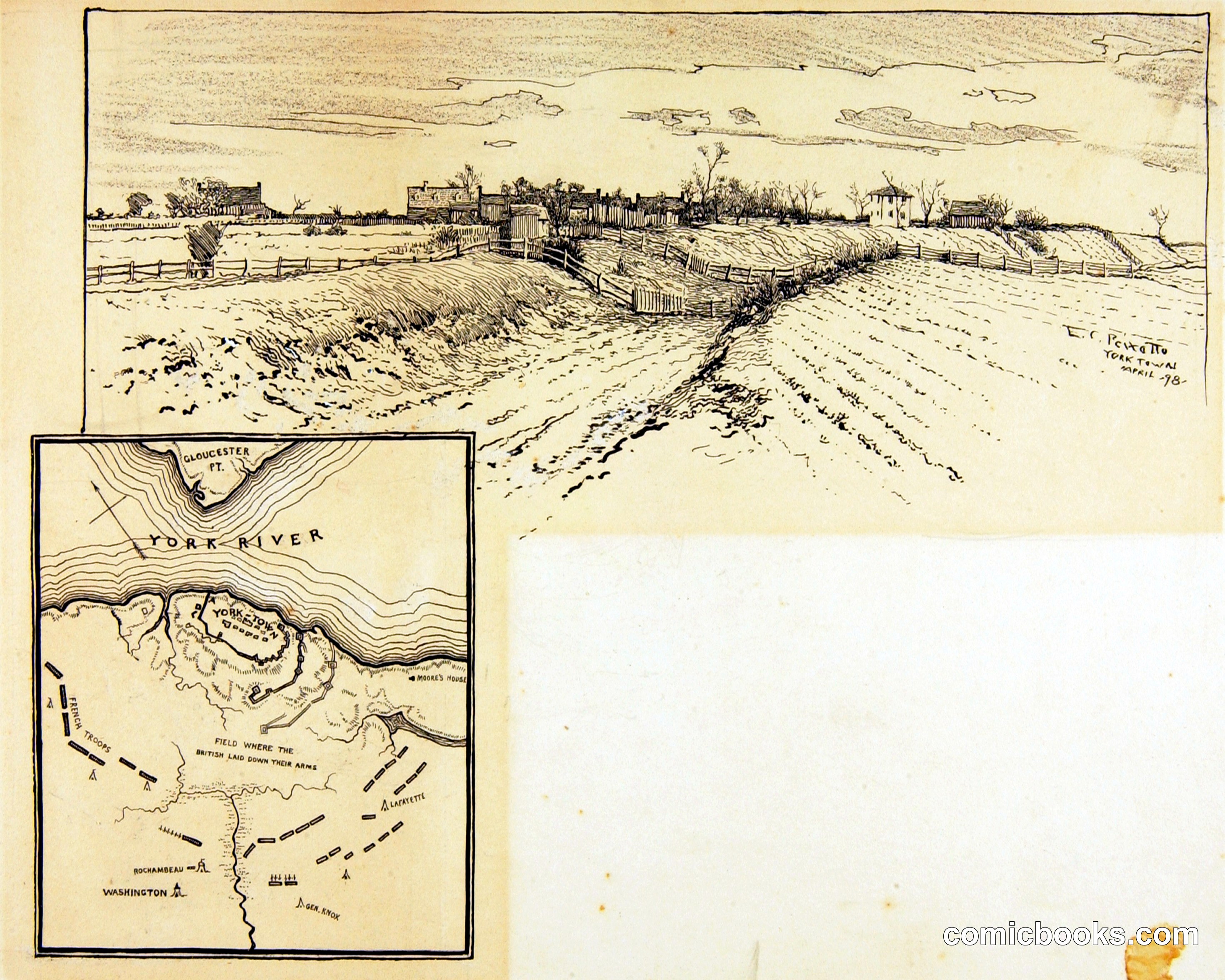Present Appearance of British Entrenchment, Yorktown