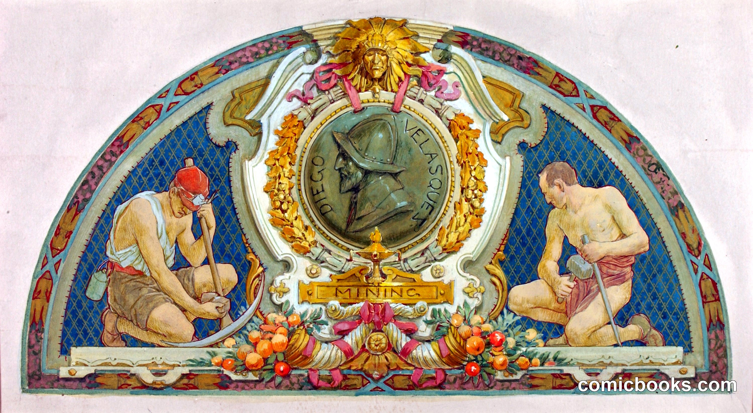 Mining (Study for Lunette, Old Senate Office Building)