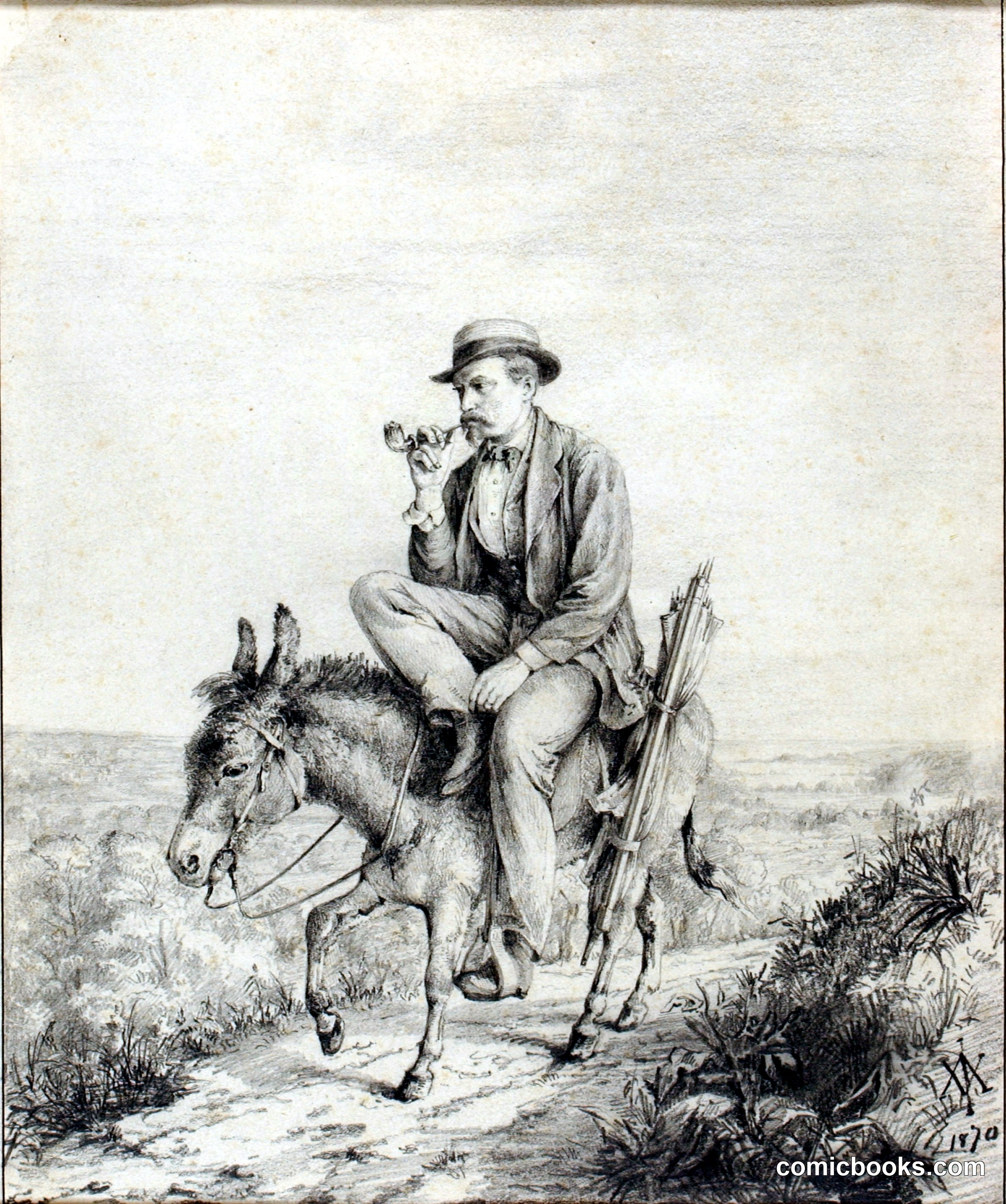 Traveler on Donkey