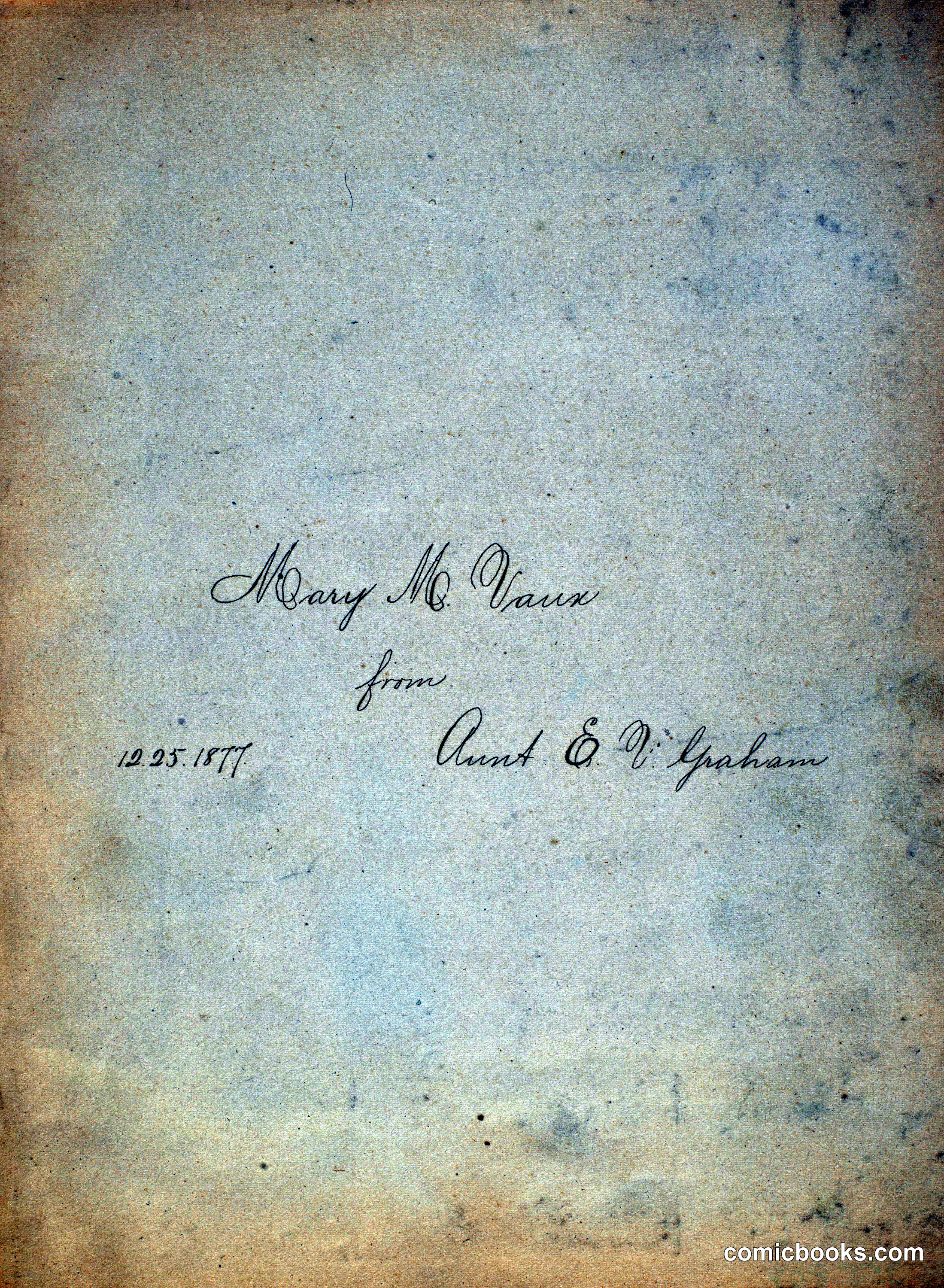Inscription from Mary M. Vaux