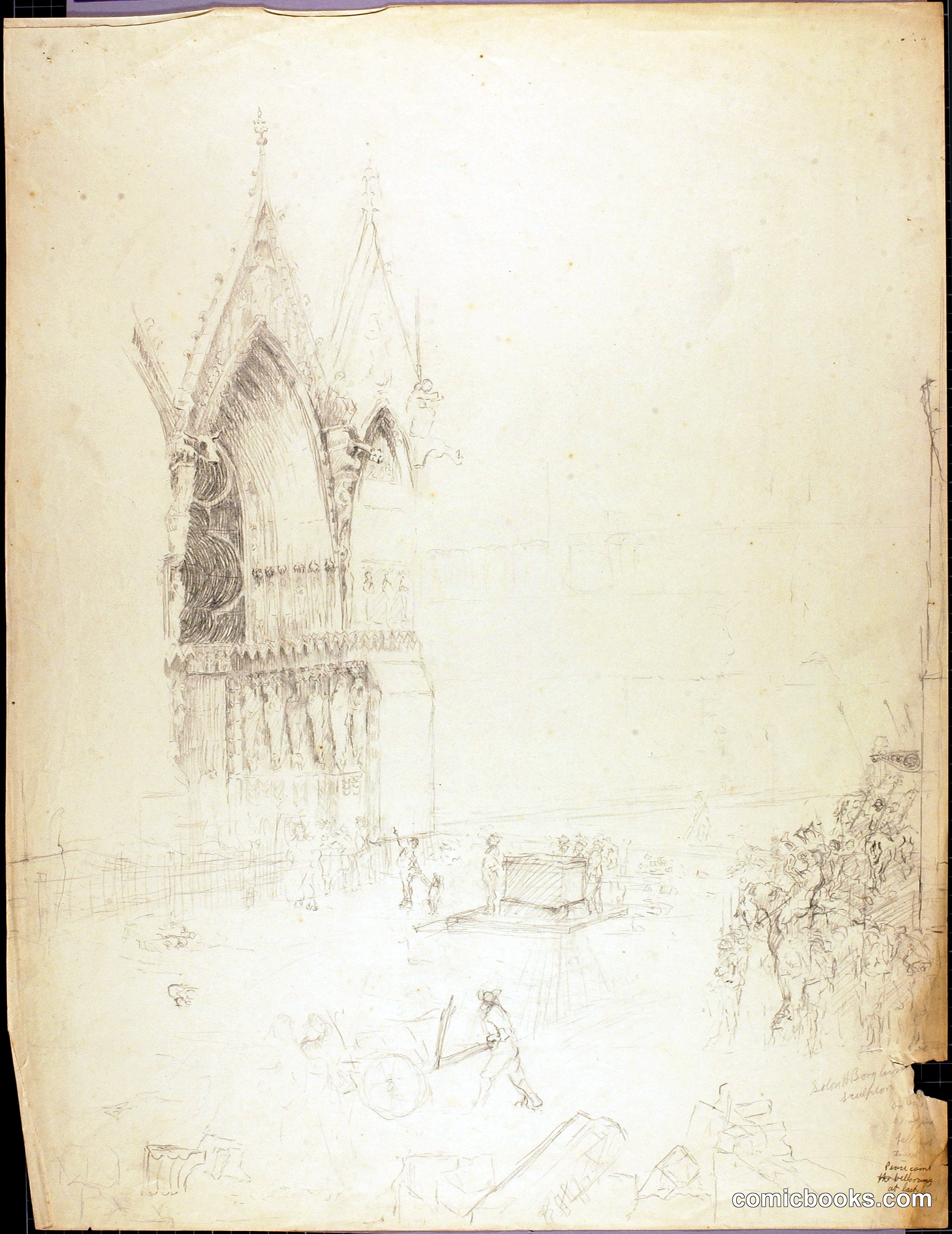 Architectural Study with Figures